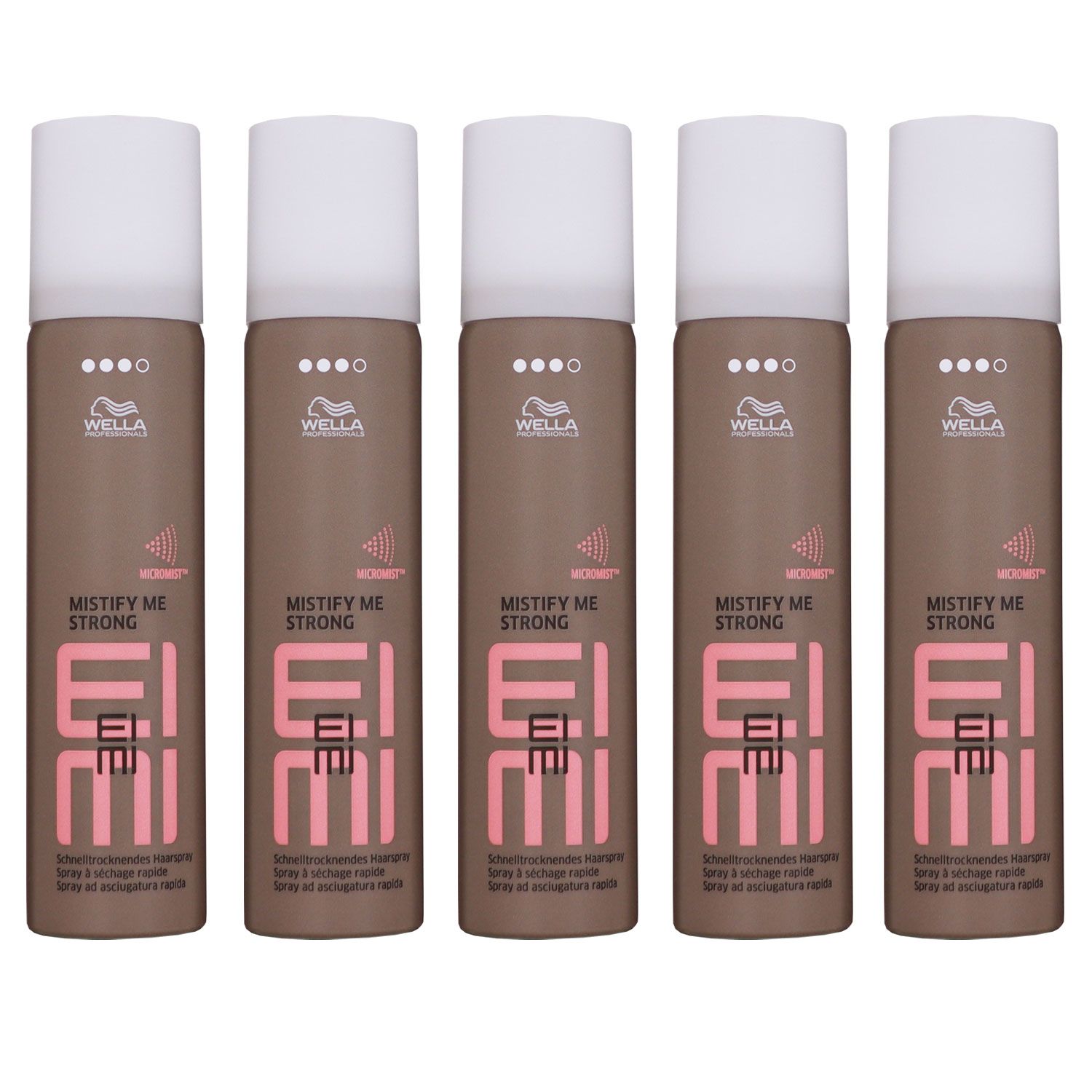 Wella Eimi Mistify Me strong 5 x 75 ml schnelltrocknendes Haarspray Set