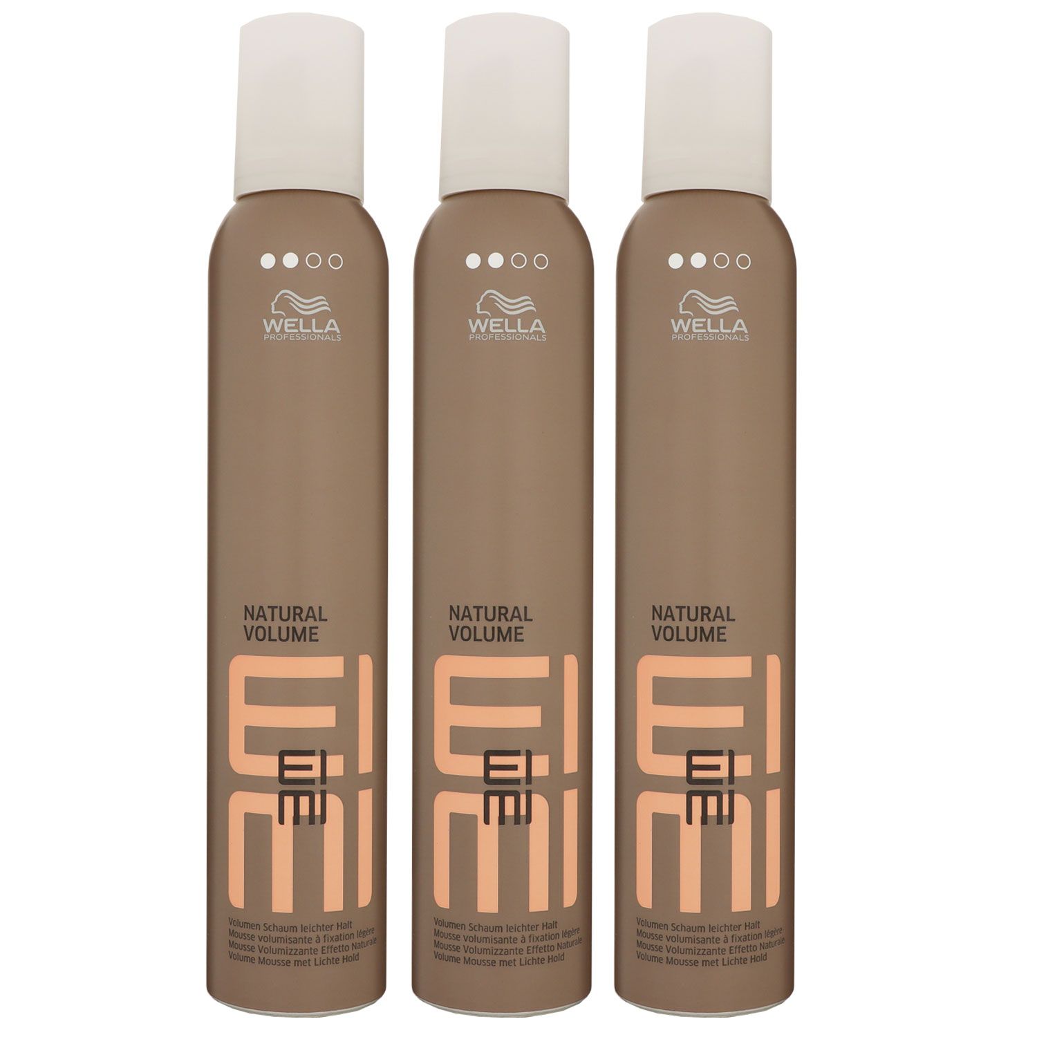 Wella Eimi Natural Volume 3 x 300 ml Volumenschaum Set