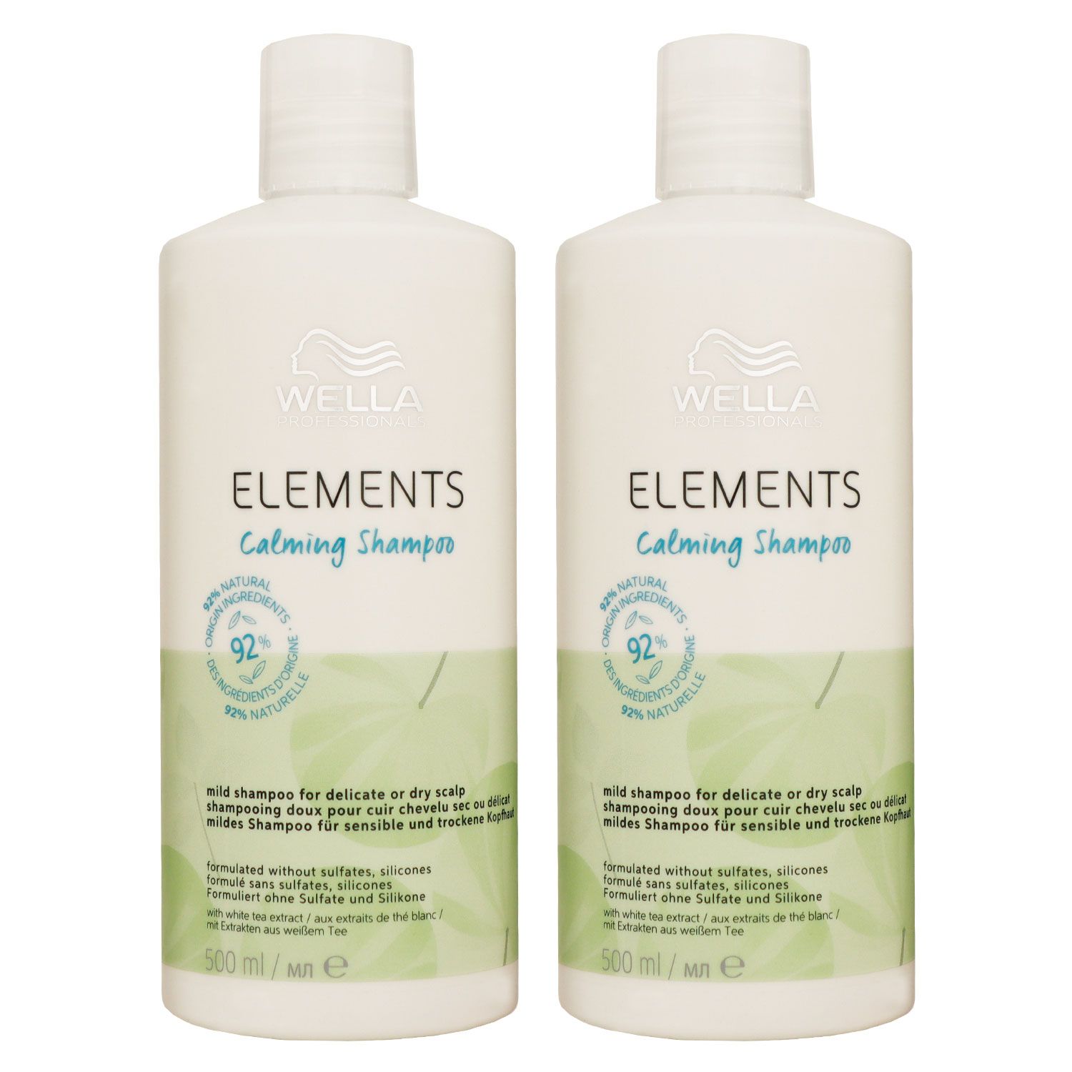 Wella Elements Calming Shampoo 2 x 500 ml mildes Shampoo Set