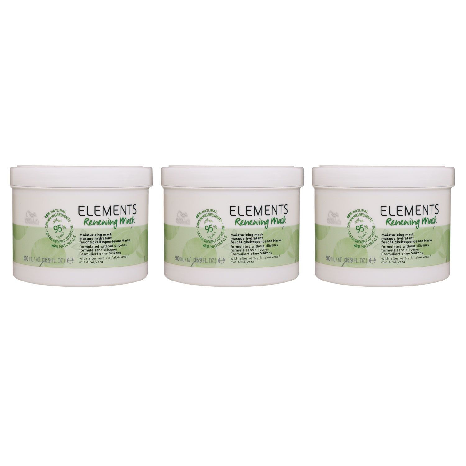 Wella Elements Renewing Haar Maske 3 x 500 ml Set
