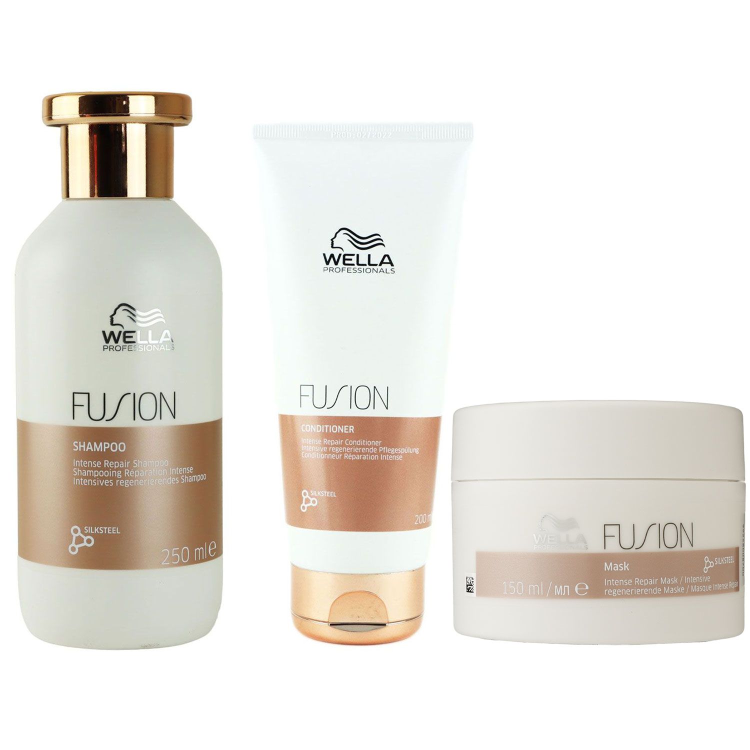 Wella Fusion Intense Repair 250 ml Shampoo & 200 ml Conditioner & 150 ml Maske Set