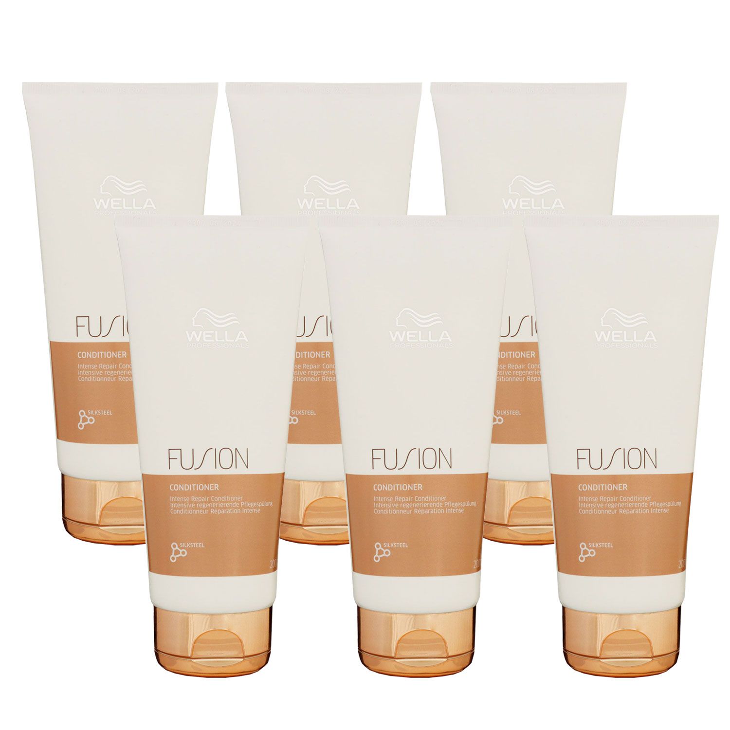 Wella Fusion Intense Repair 6 x 200 ml Conditioner f�r strapaziertes Haar Set