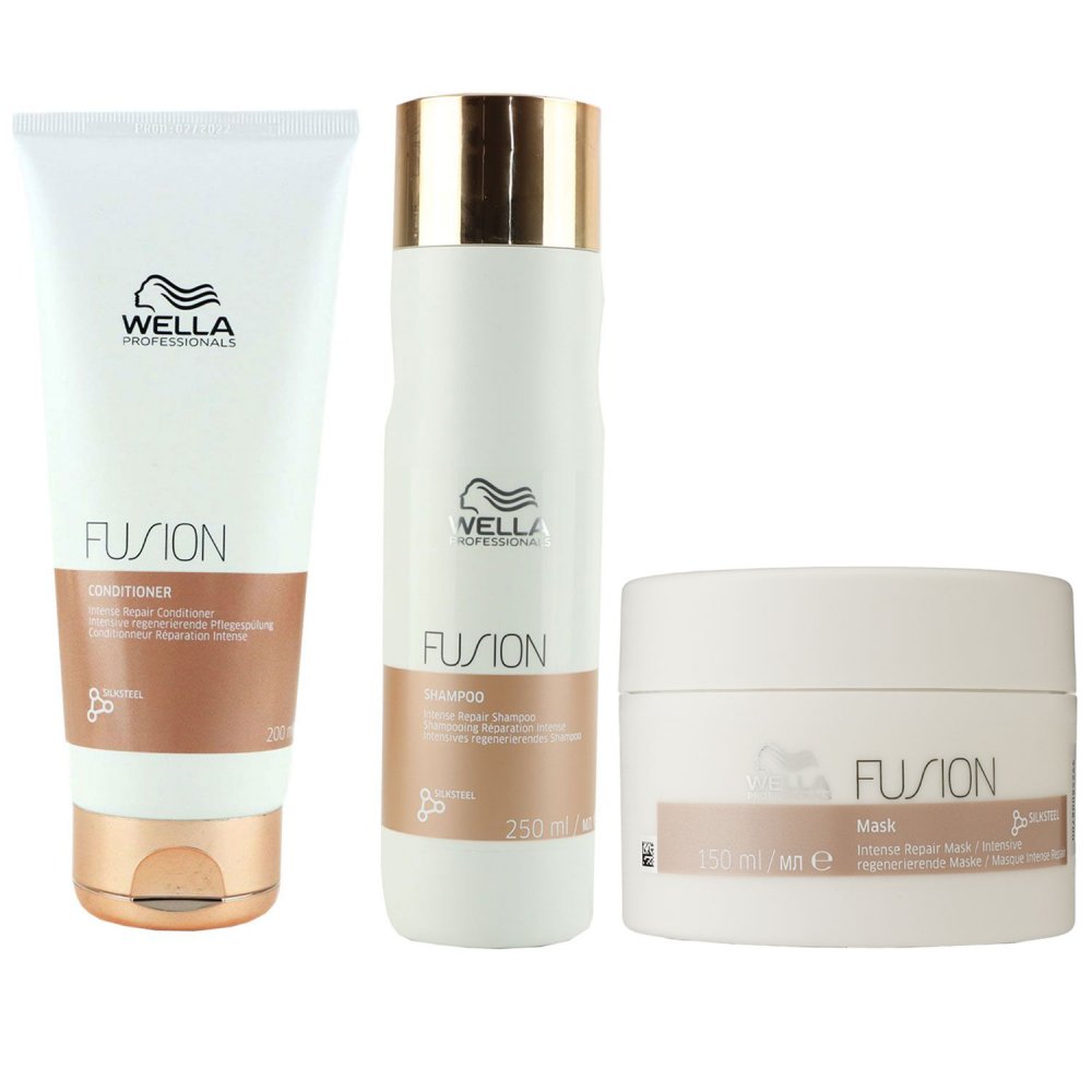 Wella Fusion Intense Repair Shampoo & Conditioner & Maske Set bei Riemax