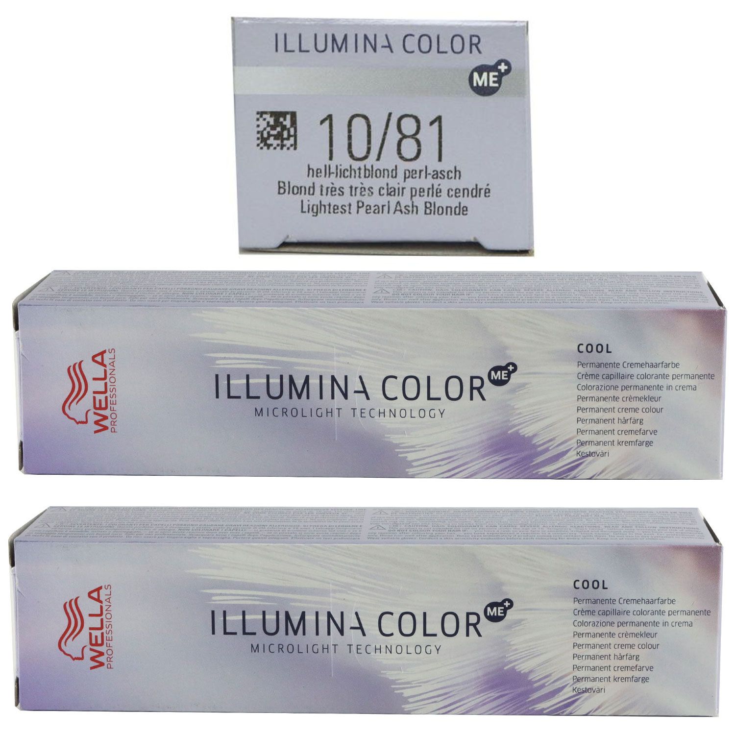 Wella Illumina 2 x 60 ml 10/81 hell lichtblond perl asch Set
