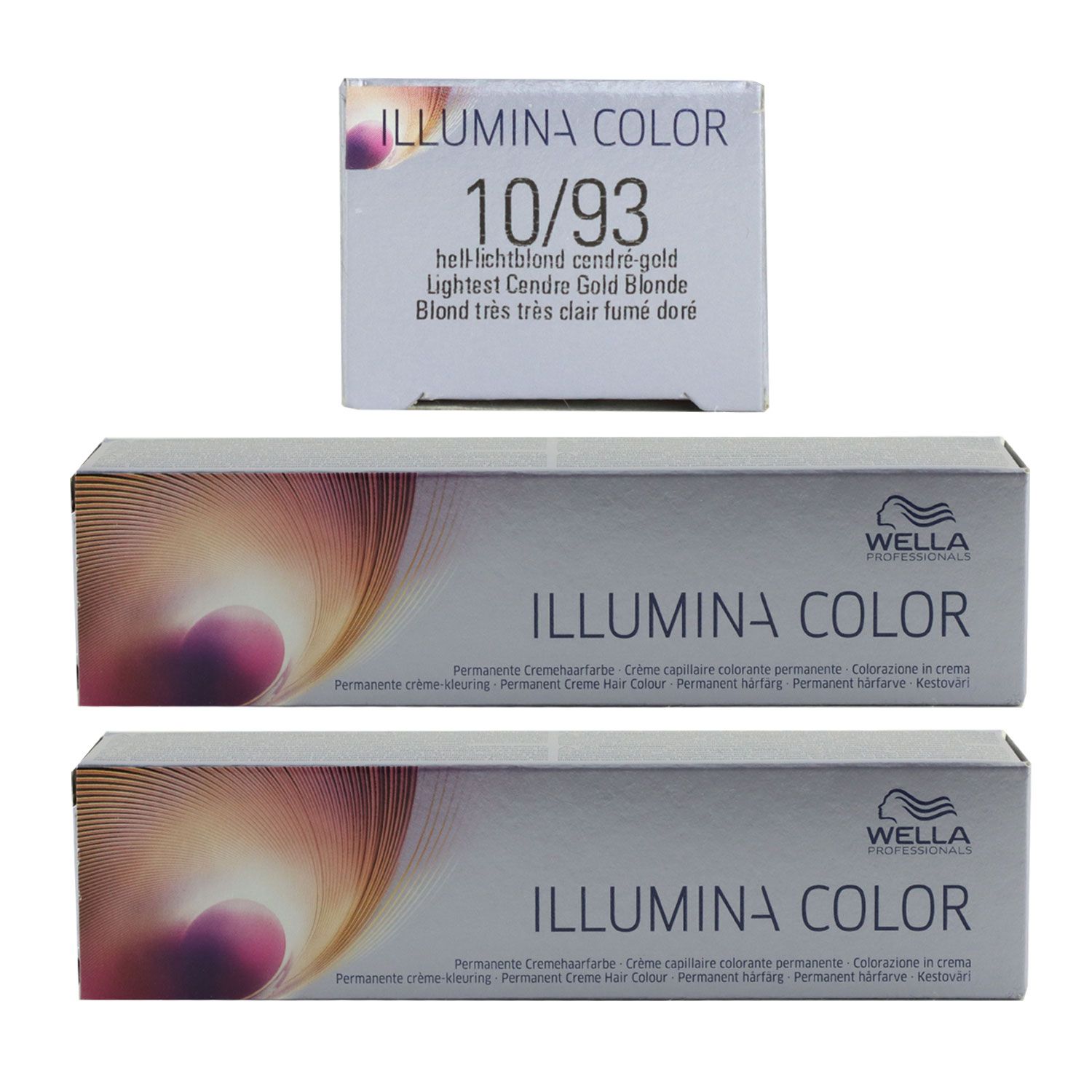 Wella Illumina 2 x 60 ml 10/93 hell lichtblond cendre gold Set
