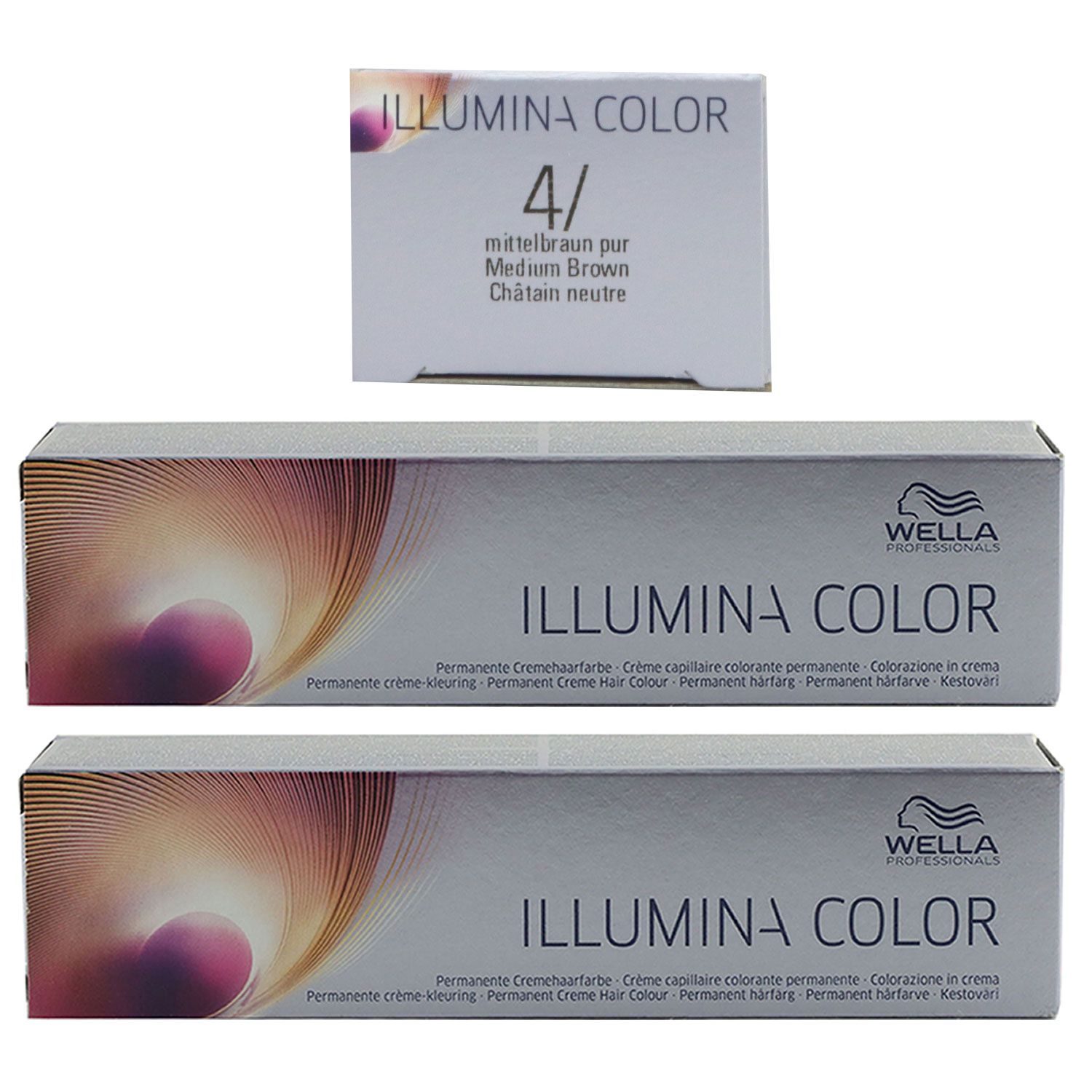 Wella Illumina 2 x 60 ml 4/ mittelbraun Set