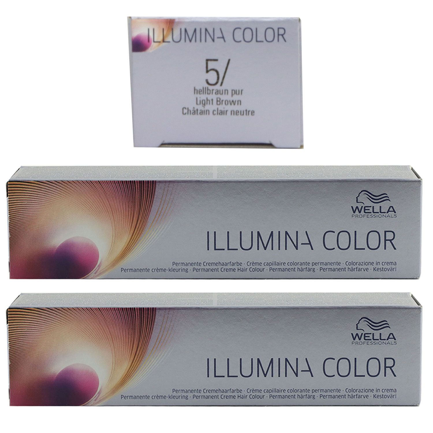 Wella Illumina 2 x 60 ml 5/ hellbraun Set
