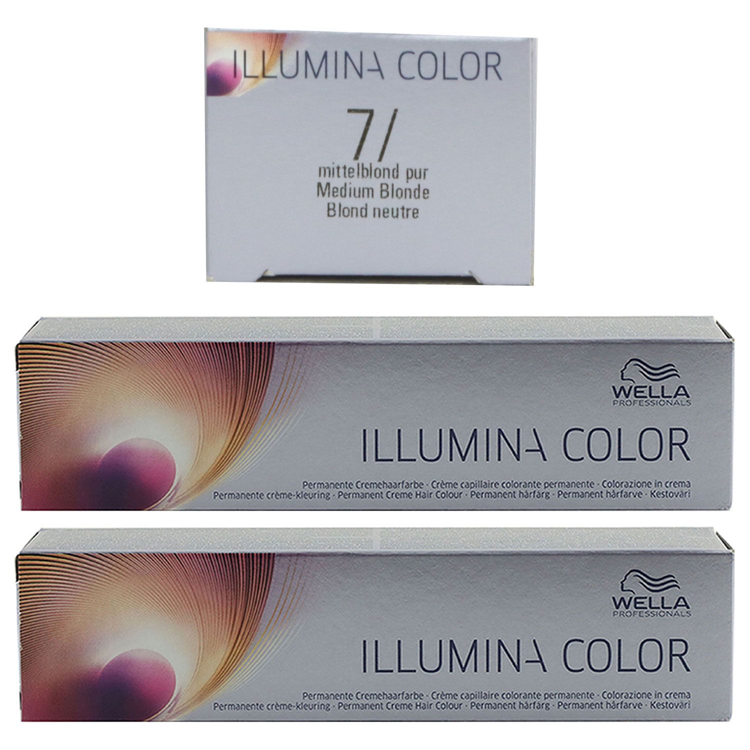 Wella Illumina 2 x 60 ml 7/ mittelblond Set