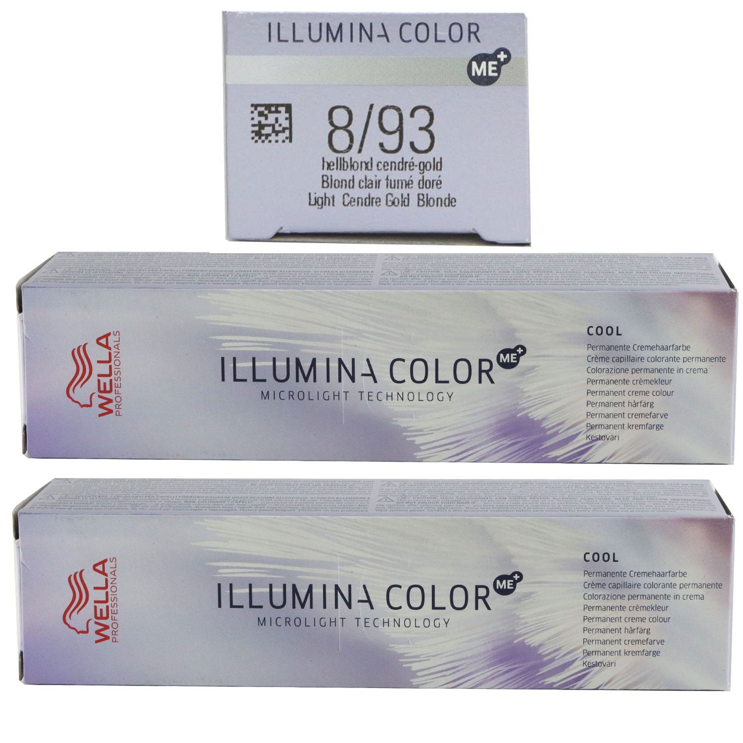 Wella Illumina 2 x 60 ml 8/93 hellblond cendre gold Set
