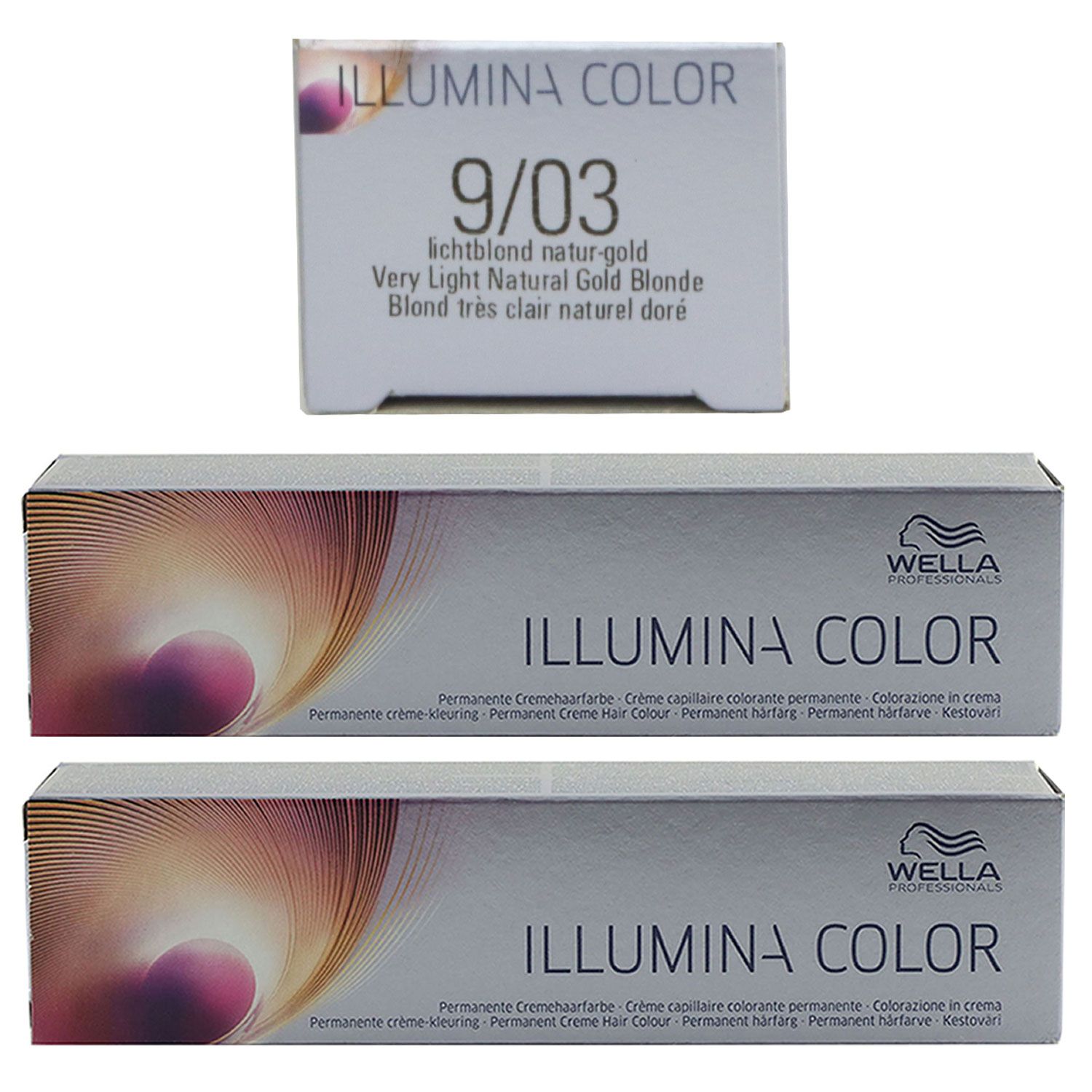 Wella Illumina 2 x 60 ml 9/03 lichtblond natur gold Set