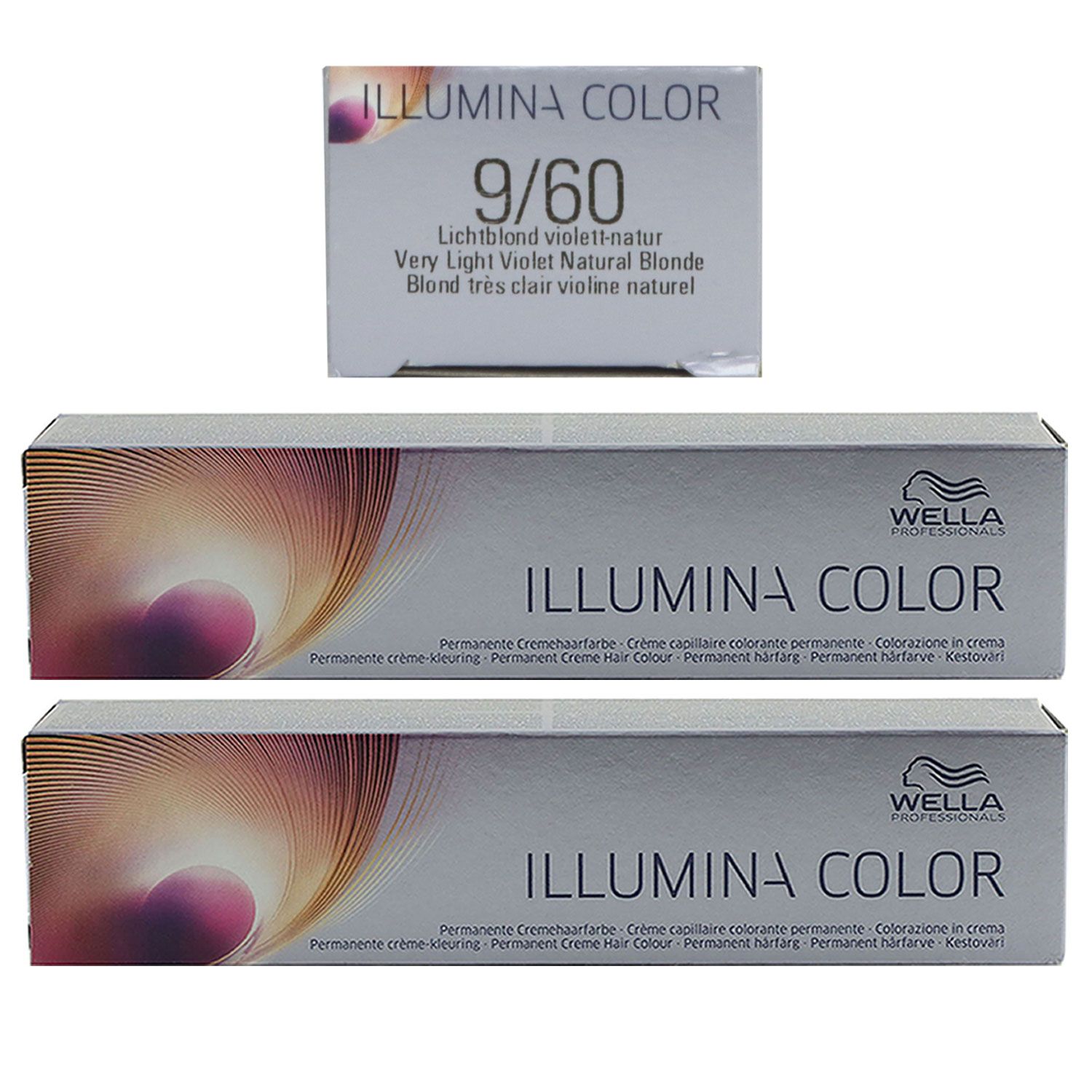 Wella Illumina 2 x 60 ml 9/60 lichtblond violett natur Set