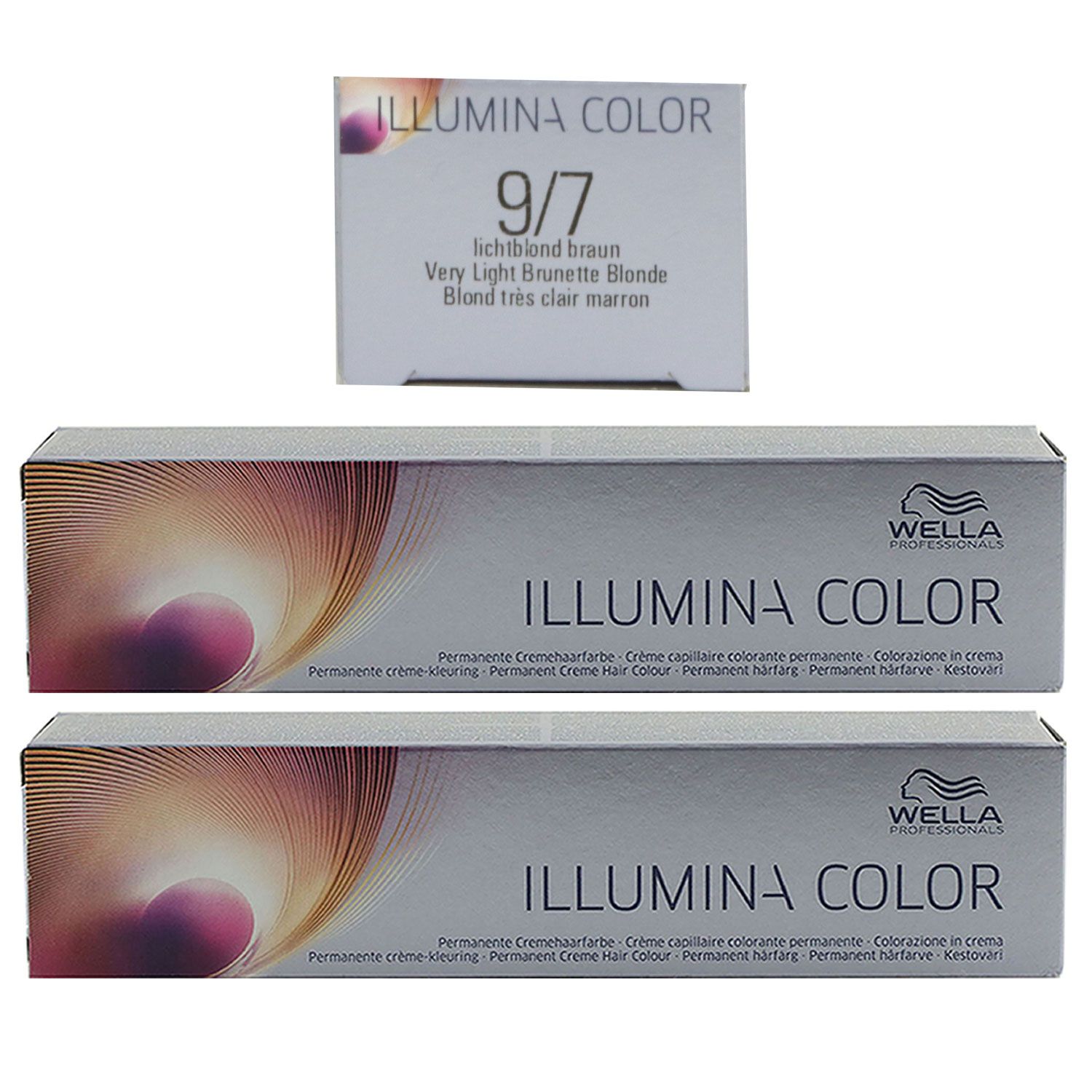Wella Illumina 2 x 60 ml 9/7 lichtblond braun Set