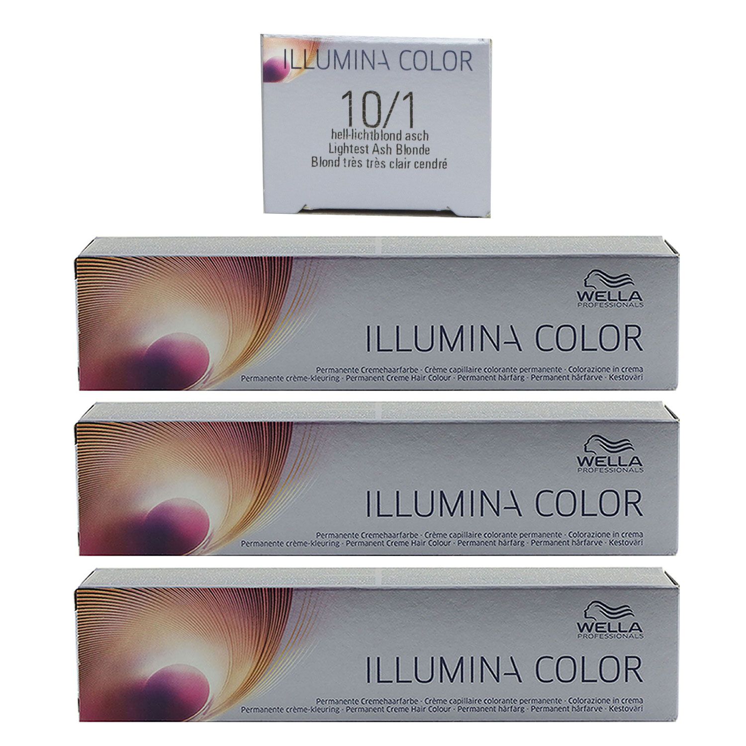 Wella Illumina 3 x 60 ml 10/1 hell lichtblond asch Set