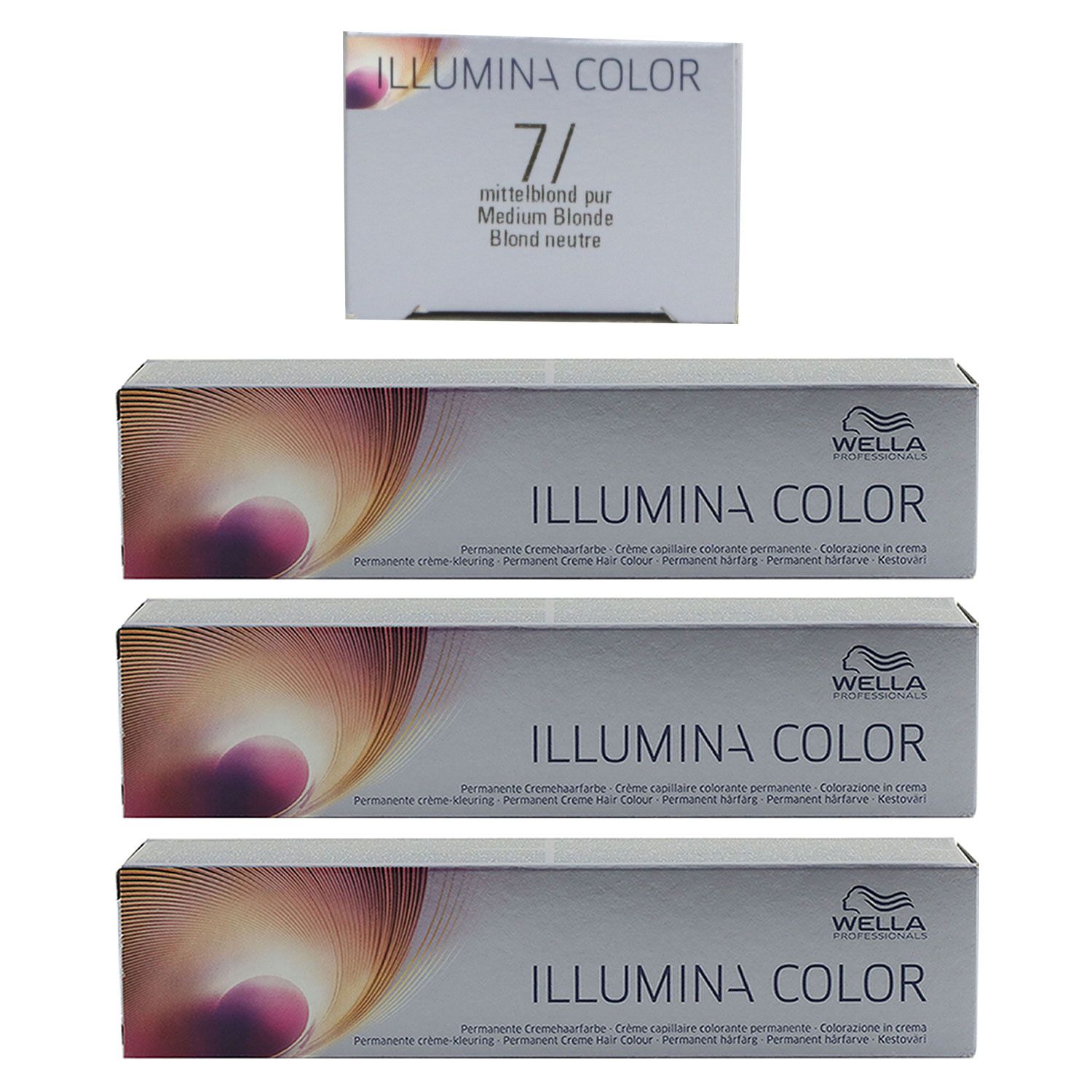 Wella Illumina 3 x 60 ml 7/ mittelblond Set