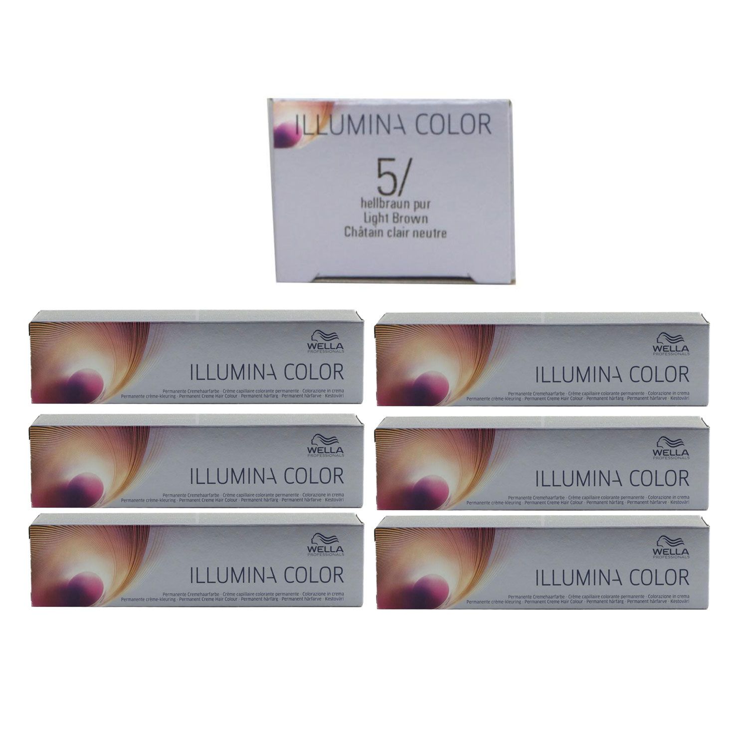 Wella Illumina 6 x 60 ml 5/ hellbraun Set