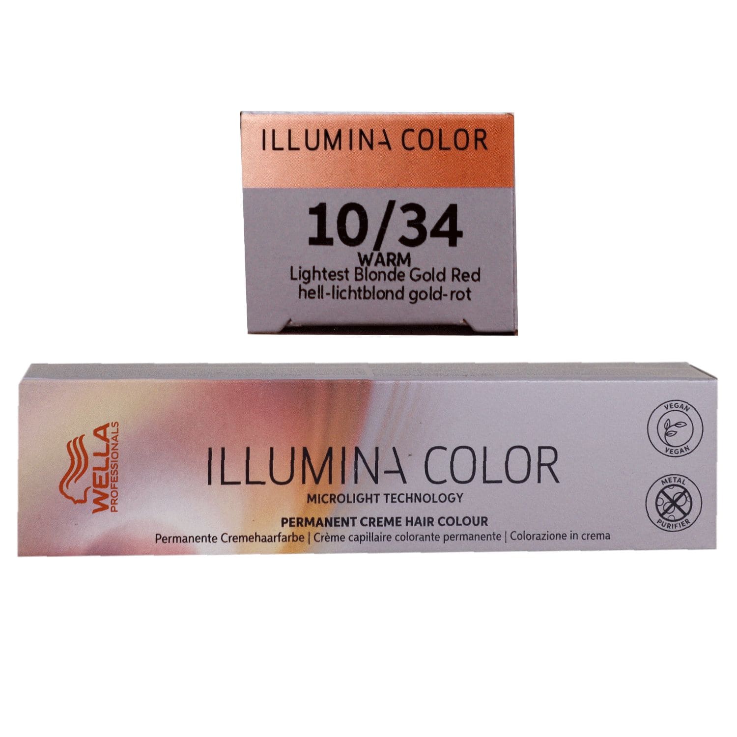 Wella Illumina 60 ml 10/34 hell lichtblond gold rot permanente Cremehaarfarbe
