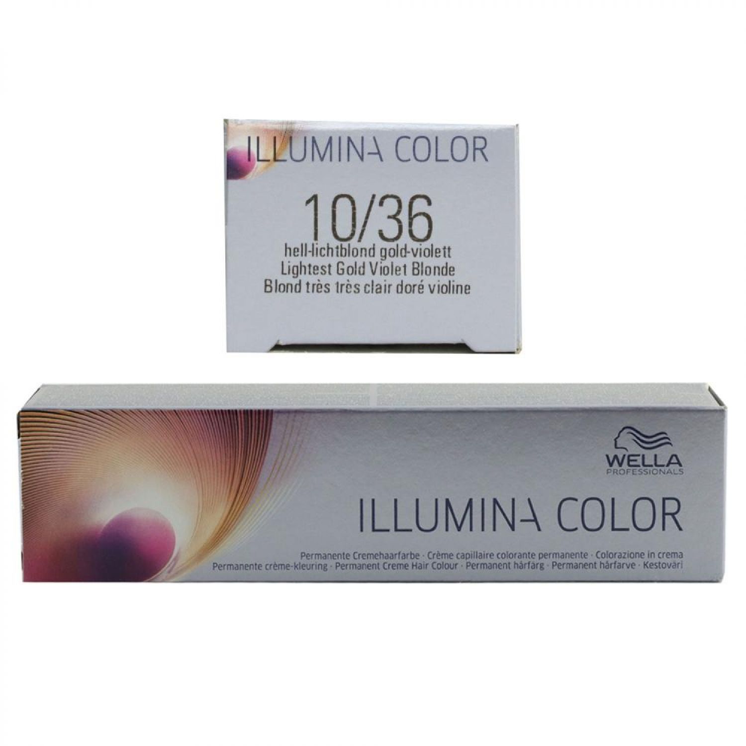 Wella Illumina 60 ml 10/36 hell lichtblond gold violett permanente Cremehaarfarbe