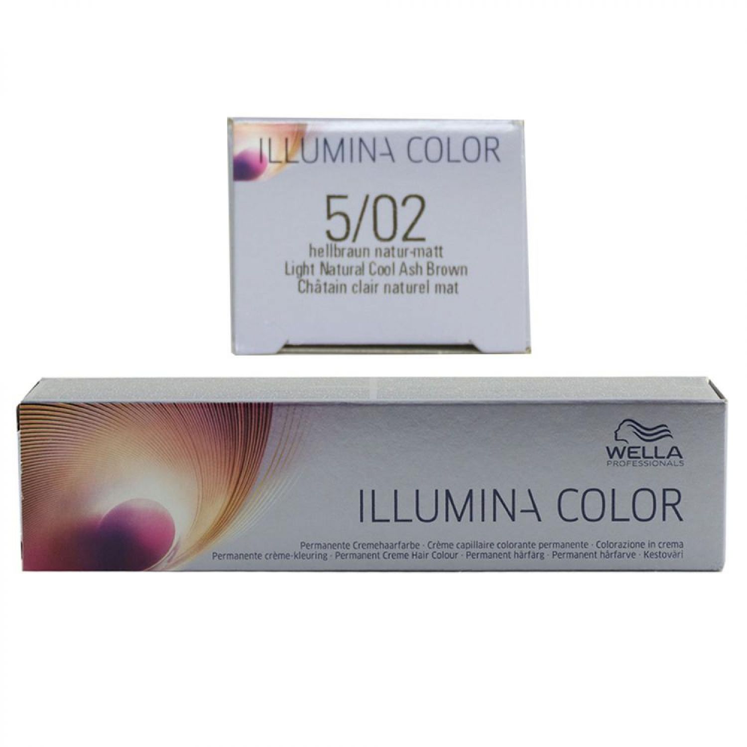 Wella Illumina 60 ml 5/02 hellbraun natur matt permanente Cremehaarfarbe