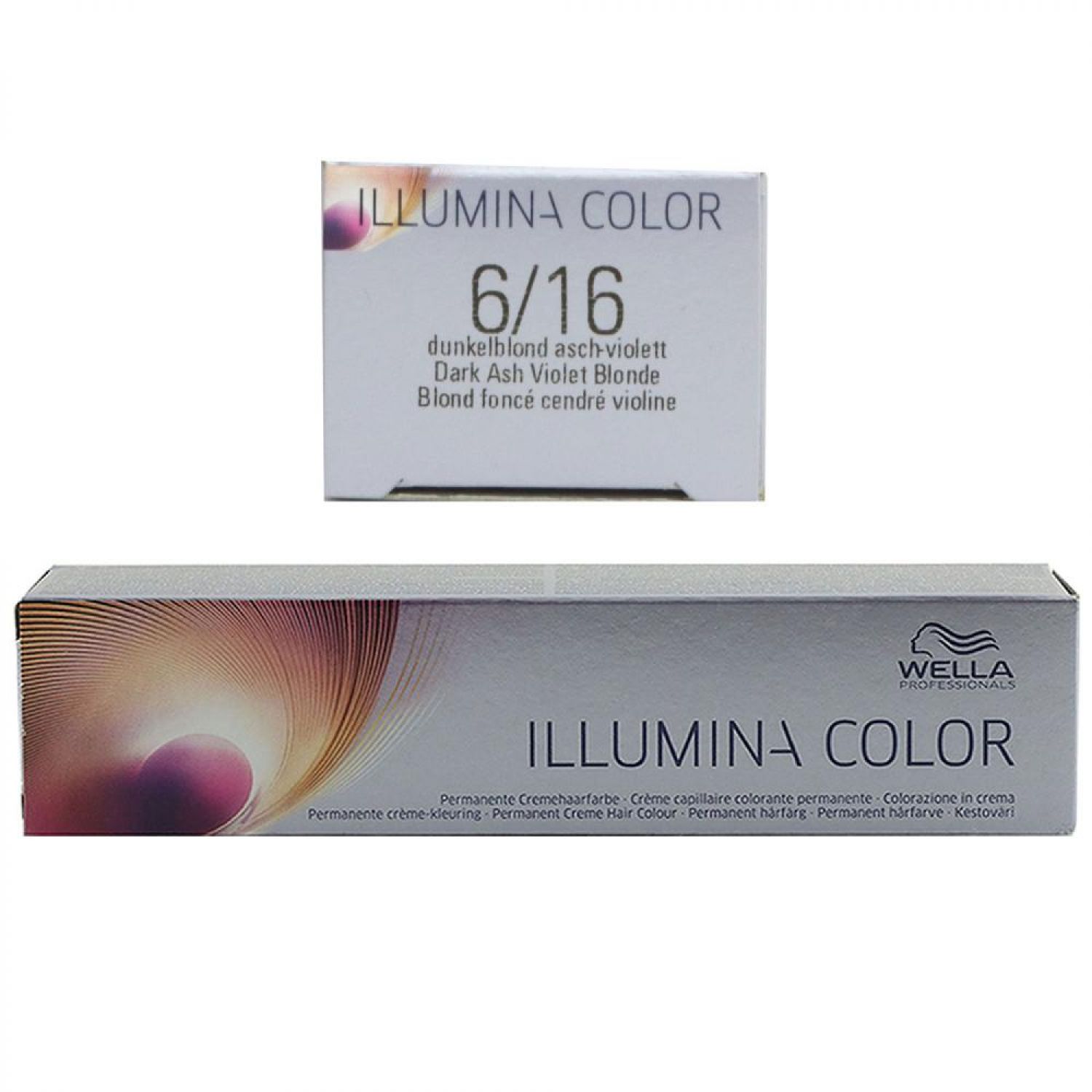 Wella Illumina 60 ml 6/16 dunkelblond asch violett permanente Cremehaarfarbe