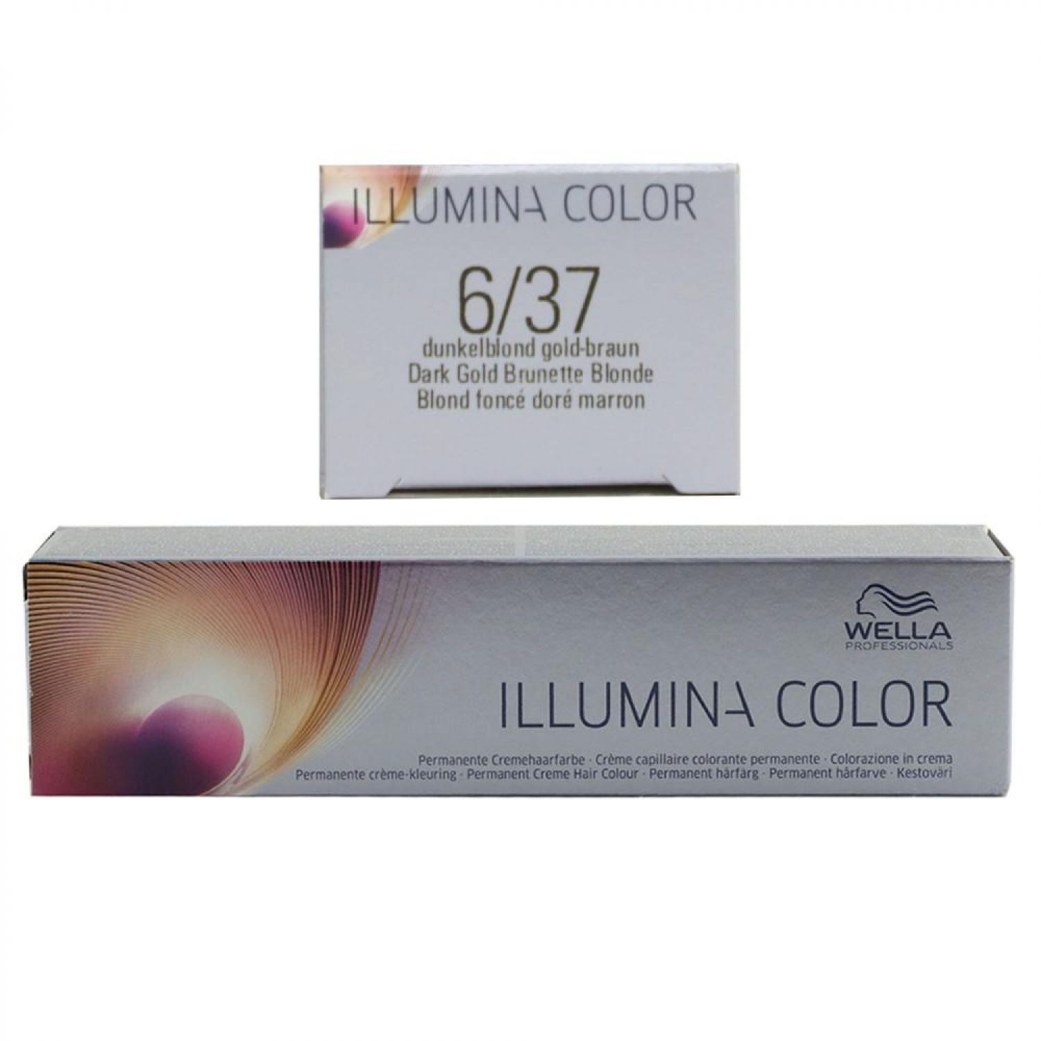 Wella Illumina 60 ml 6/37 dunkelblond gold braun permanente Cremehaarfarbe
