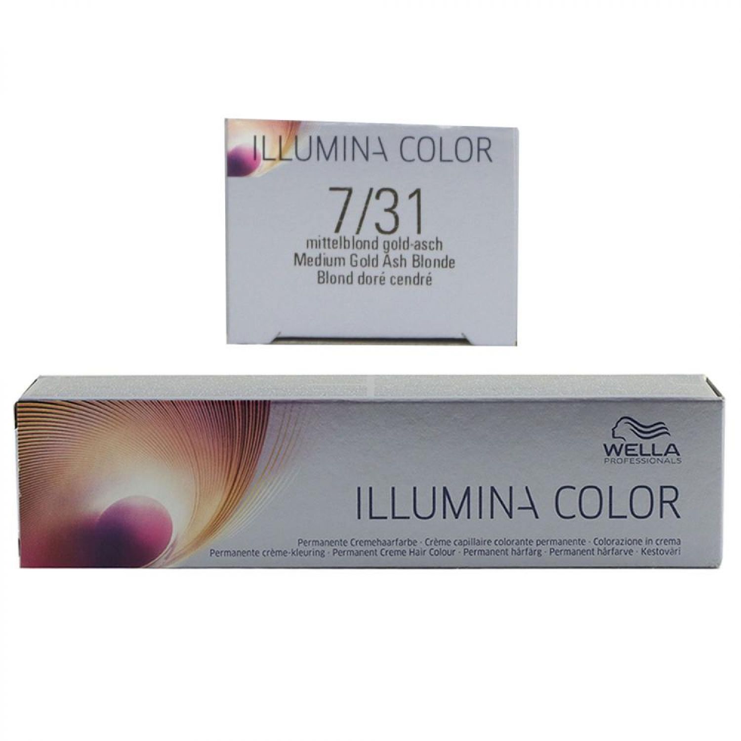 Wella Illumina 60 ml 7/31 mittelblond gold asch permanente Cremehaarfarbe