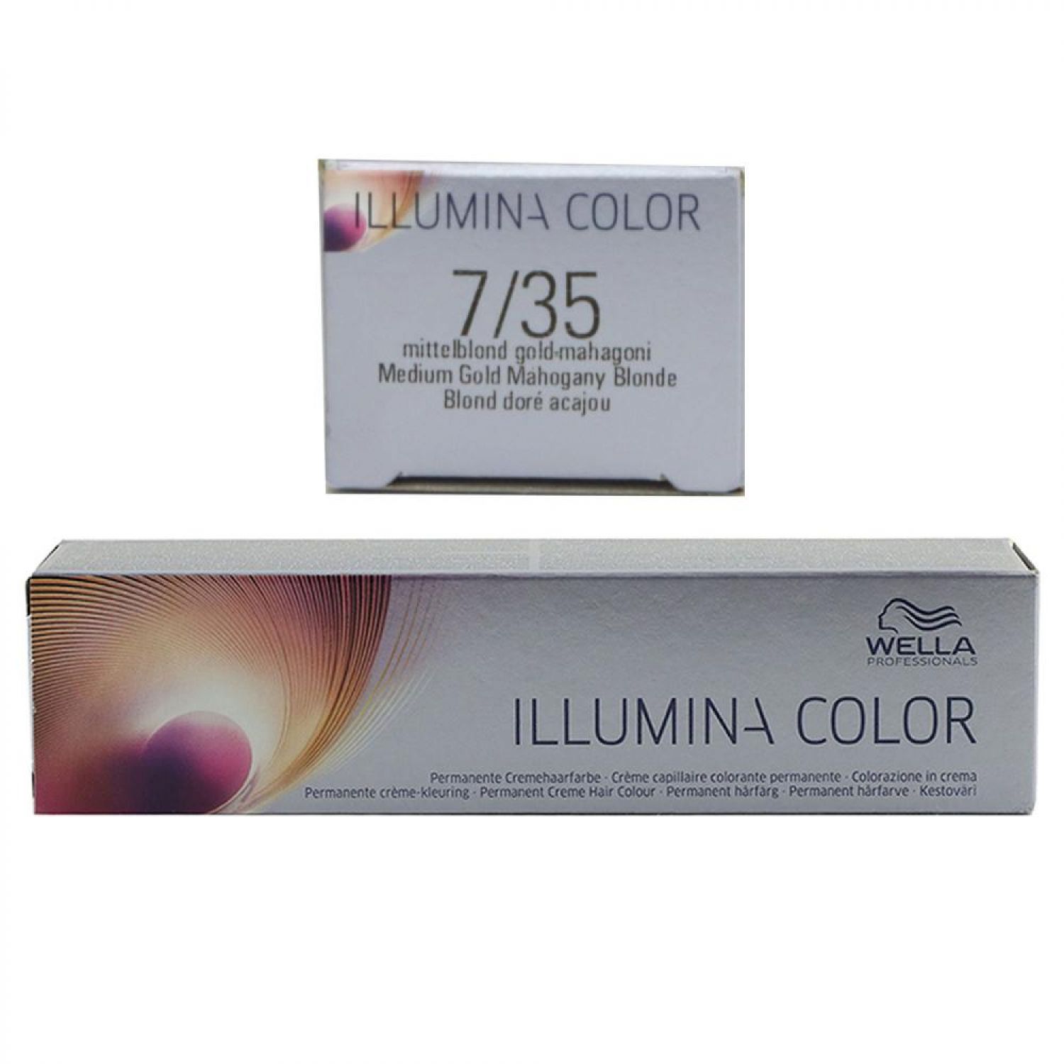 Wella Illumina 60 ml 7/35 mittelblond gold mahagoni permanente Cremehaarfarbe