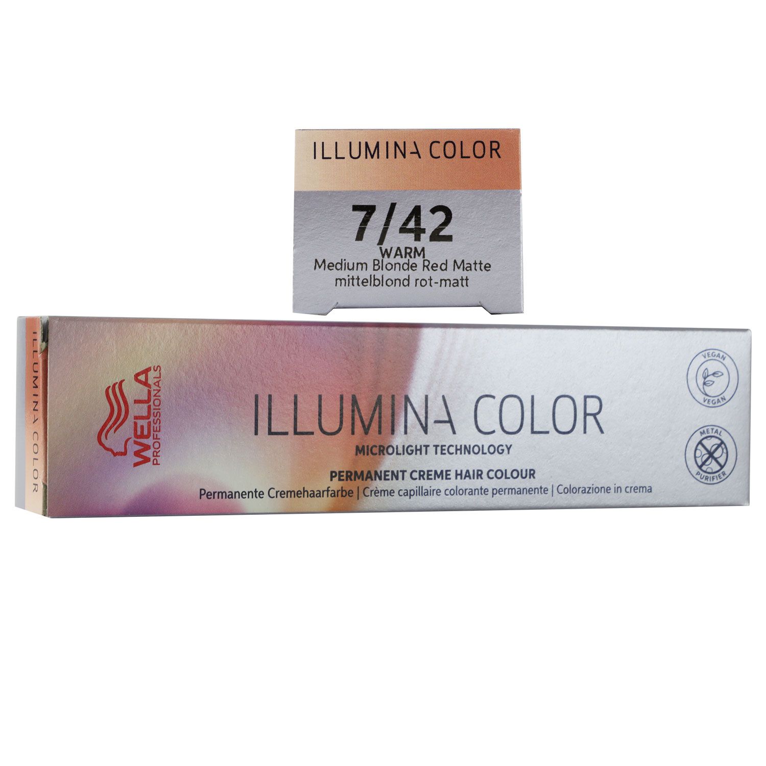 Wella Illumina 60 ml 7/42 mittelblond rot matt Haarfarbe