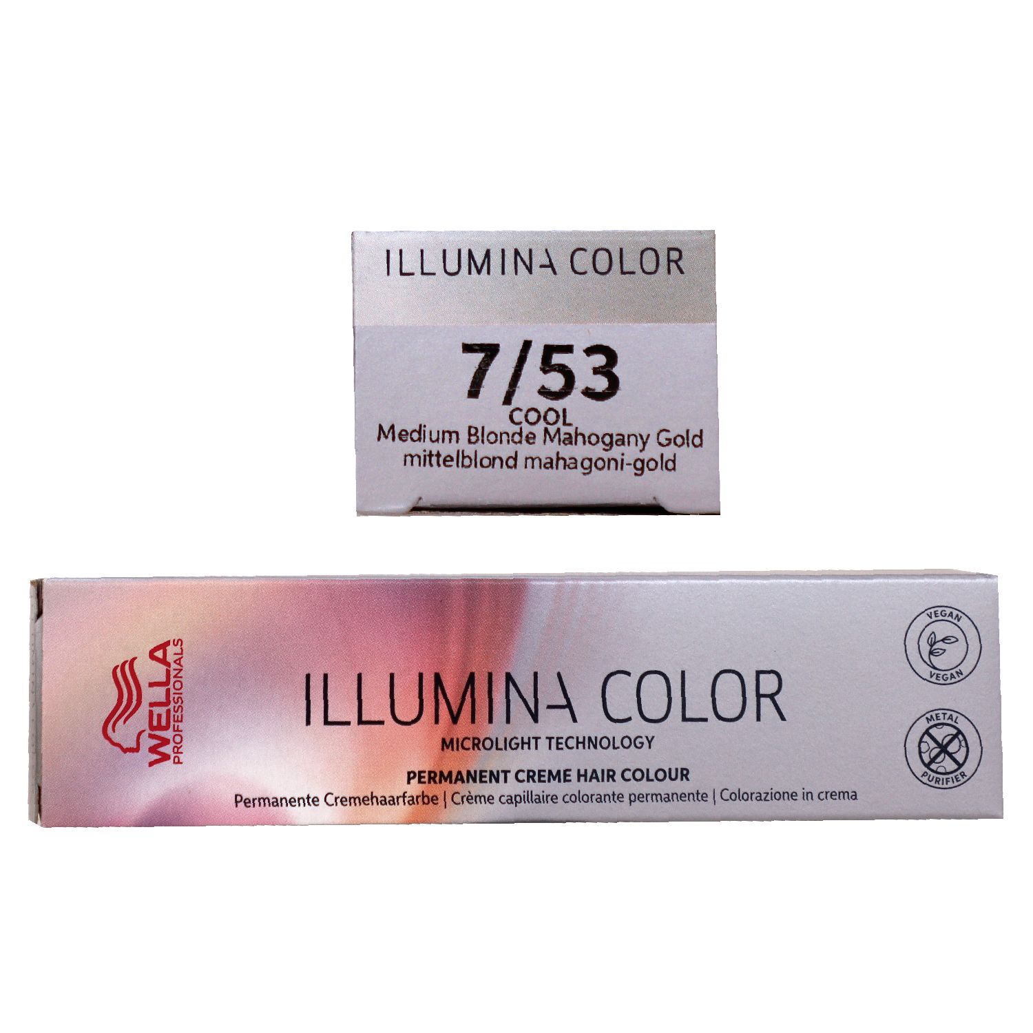 Wella Illumina 60 ml 7/53 mittelblond mahagoni gold