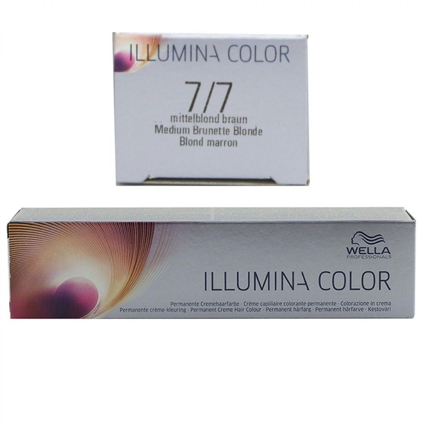 Wella Illumina 60 ml 7/7 mittelblond braun permanente Cremehaarfarbe