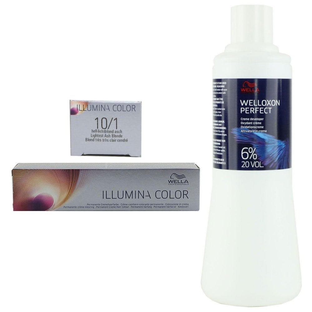 Wella Illumina Color 60 ml 10/1 & 500 ml Welloxon 6% bei Riemax