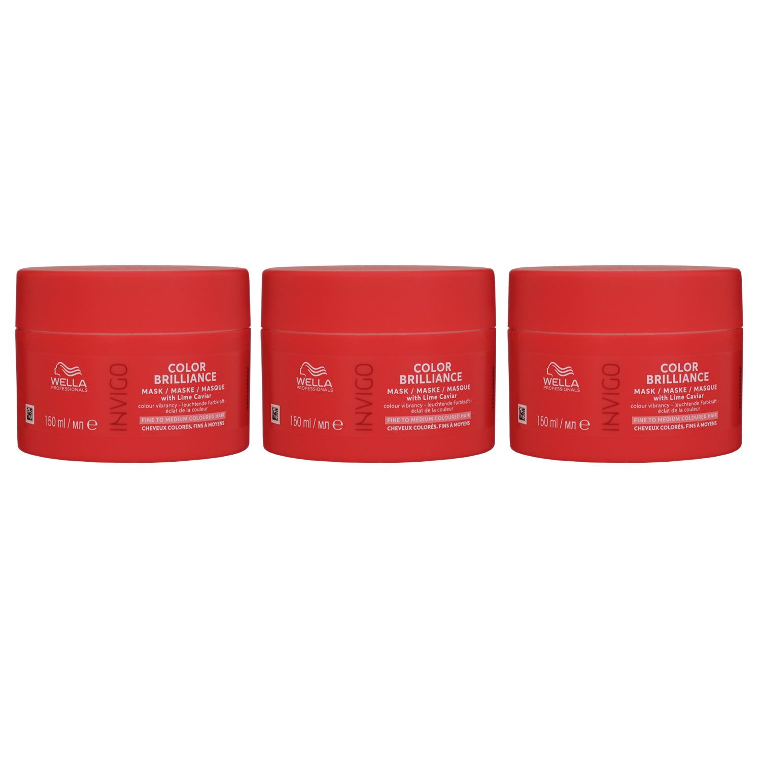 Wella Invigo Color Brilliance 3 x 150 ml Maske f�r feines normales Haar Set