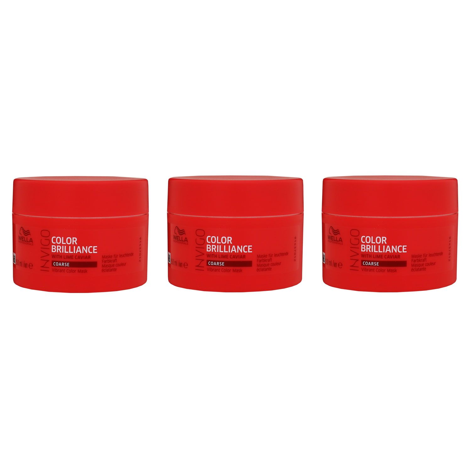 Wella Invigo Color Brilliance 3 x 150 ml Maske f�r kr�ftiges Haar Set