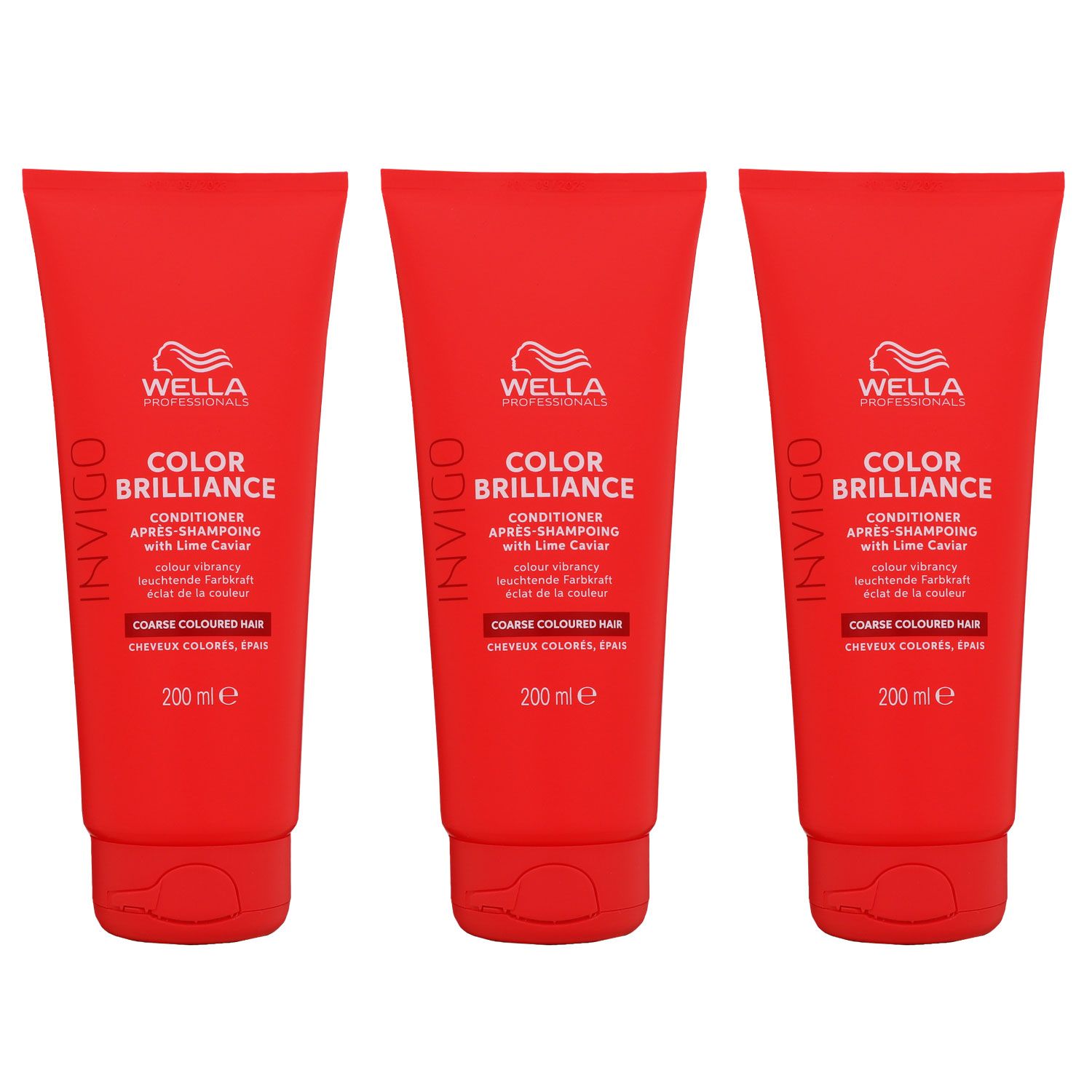 Wella Invigo Color Brilliance 3 x 200 ml Conditioner kr�ftiges Haar Set