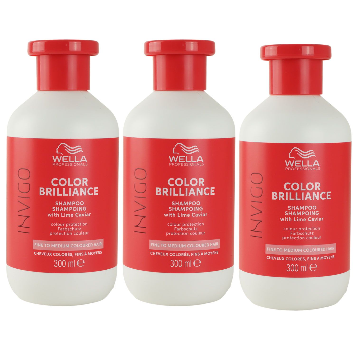 Wella Invigo Color Brilliance 3 x 300 ml Shampoo Set