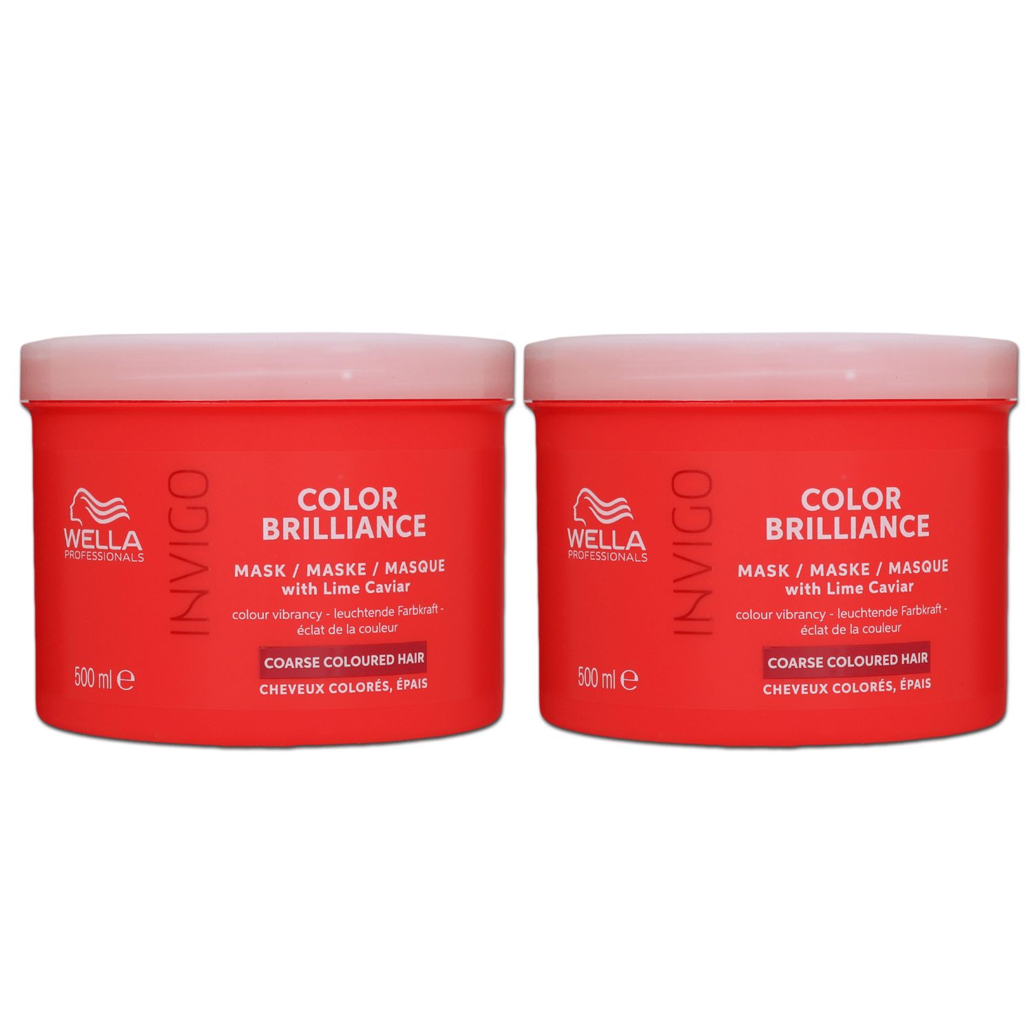 Wella Invigo Color Brilliance Coarse 2 x 500 ml Maske f�r kr�ftiges coloriertes Haar Set