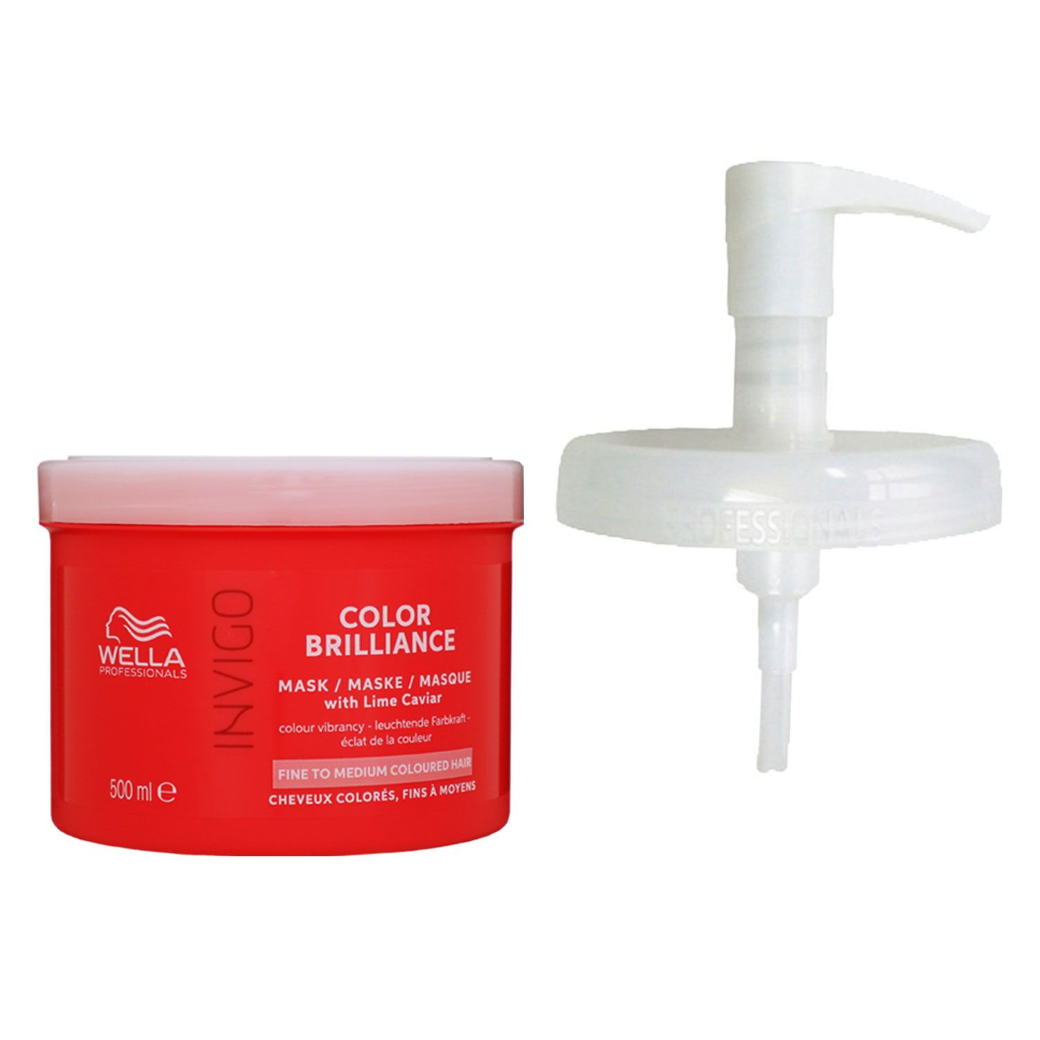 Wella Invigo Color Brilliance Maske 500 ml f�r feines normales coloriertes Haar & 500 ml Pumpe Set