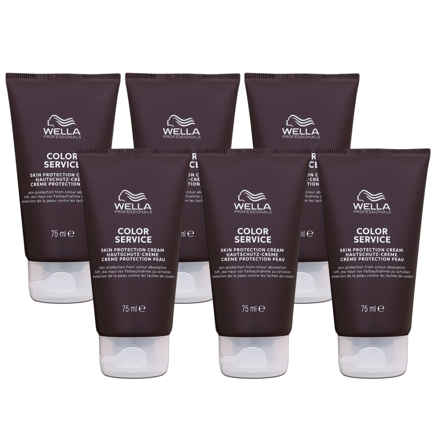 Wella Invigo Color Service 6 x 75 ml Hautschutz Creme Set