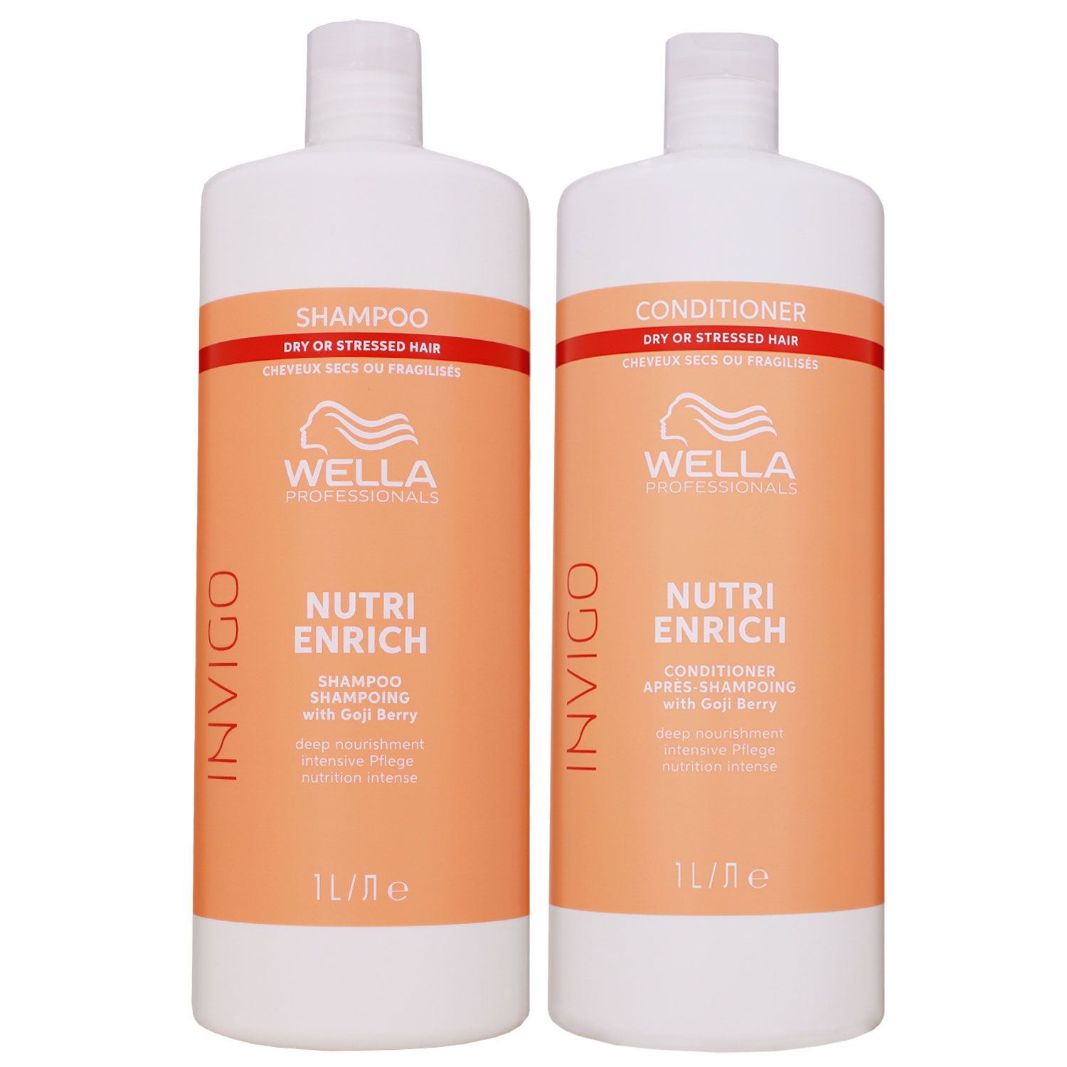 Wella Invigo Nutri Enrich 1000 ml Shampoo & 1000 ml Conditioner trockenes Haar Set