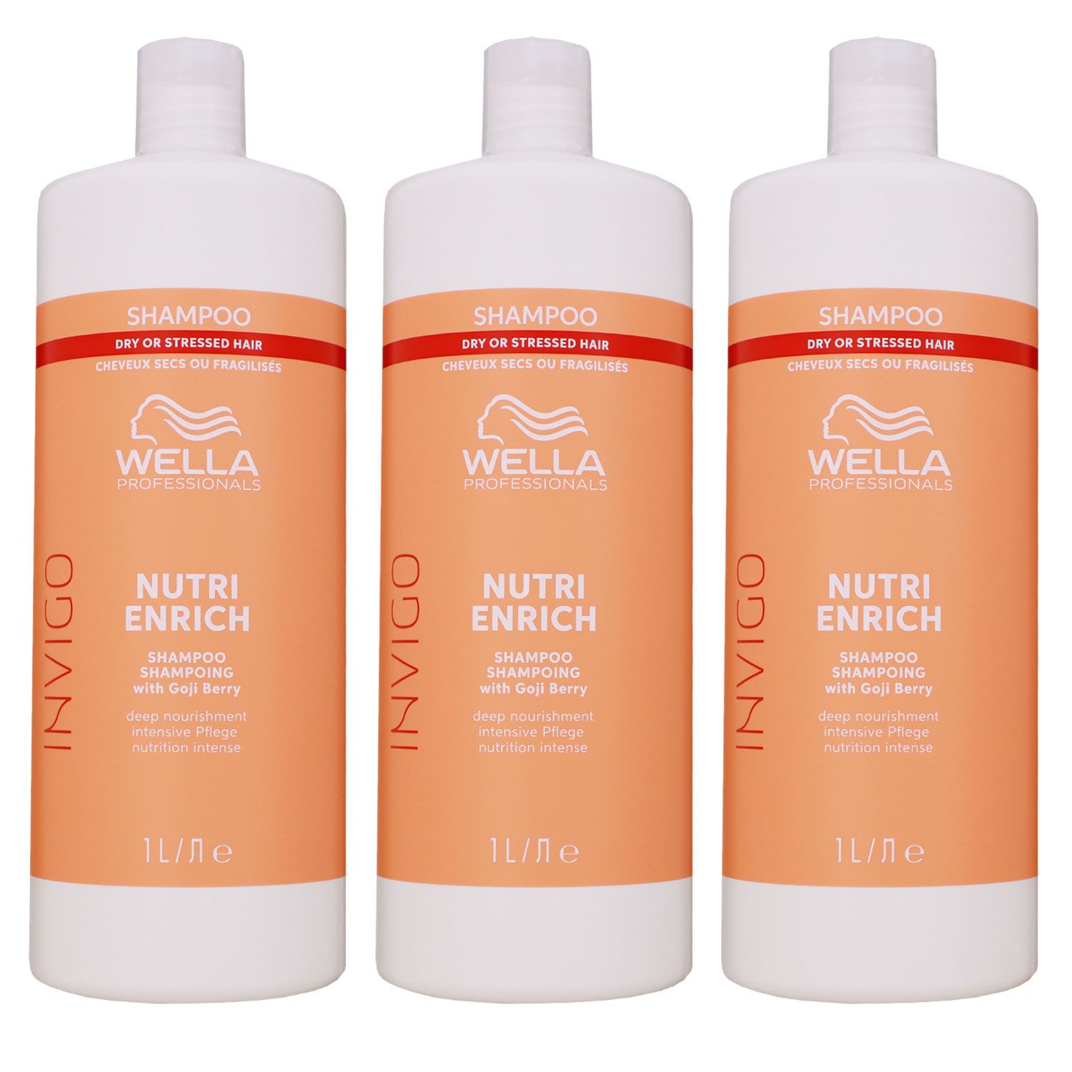 Wella Invigo Nutri Enrich 3 x 1000 ml Shampoo f�r trockenes Haar Set