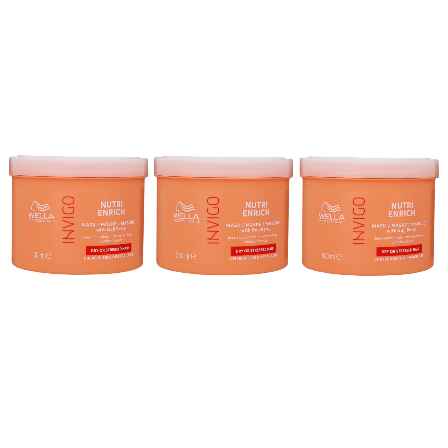 Wella Invigo Nutri Enrich 3 x 500 ml Haarmaske f�r trockenes Haar Set