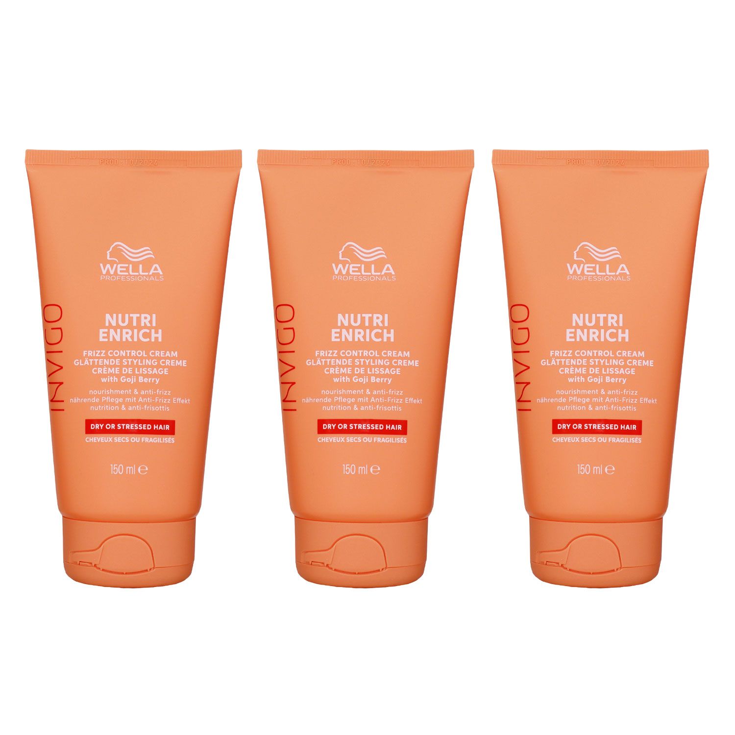Wella Invigo Nutri Enrich Frizz Control 3 x 150 ml gl�ttende Stylingcreme Set