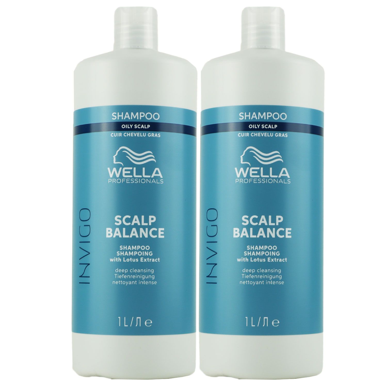 Wella Invigo Scalp Balance Deep Cleansing Shampoo 2 x 1000 ml f�r fettige Kopfhaut Set