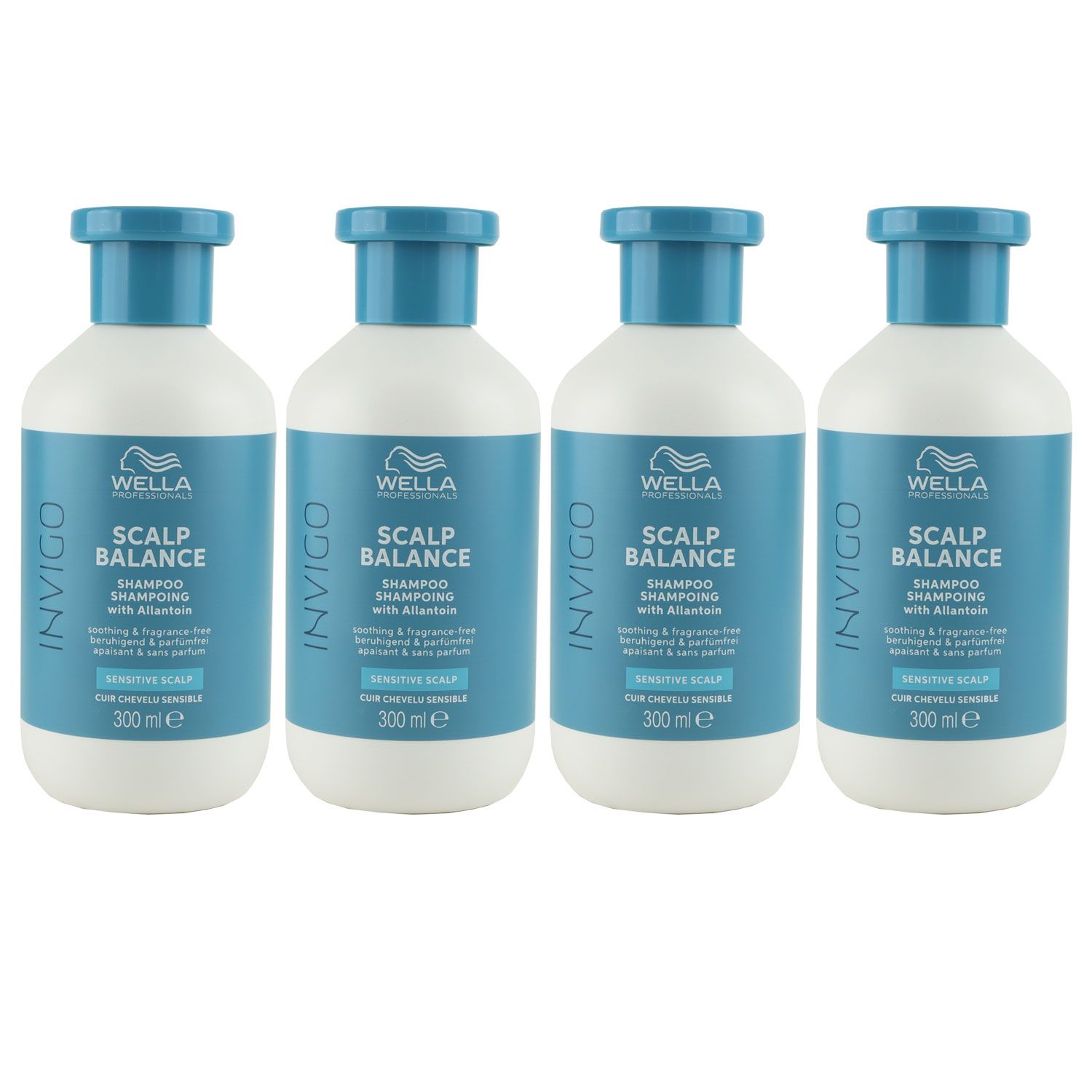 Wella Invigo Scalp Balance Sensitive Scalp 4 x 300 ml Anti Schuppen Shampoo Set