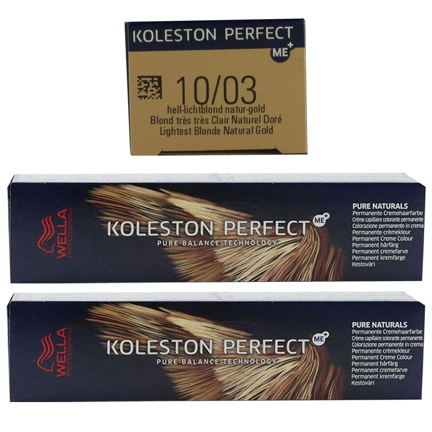 Wella Koleston 2 x 60 ml 10/03 hell lichtblond natur gold Set