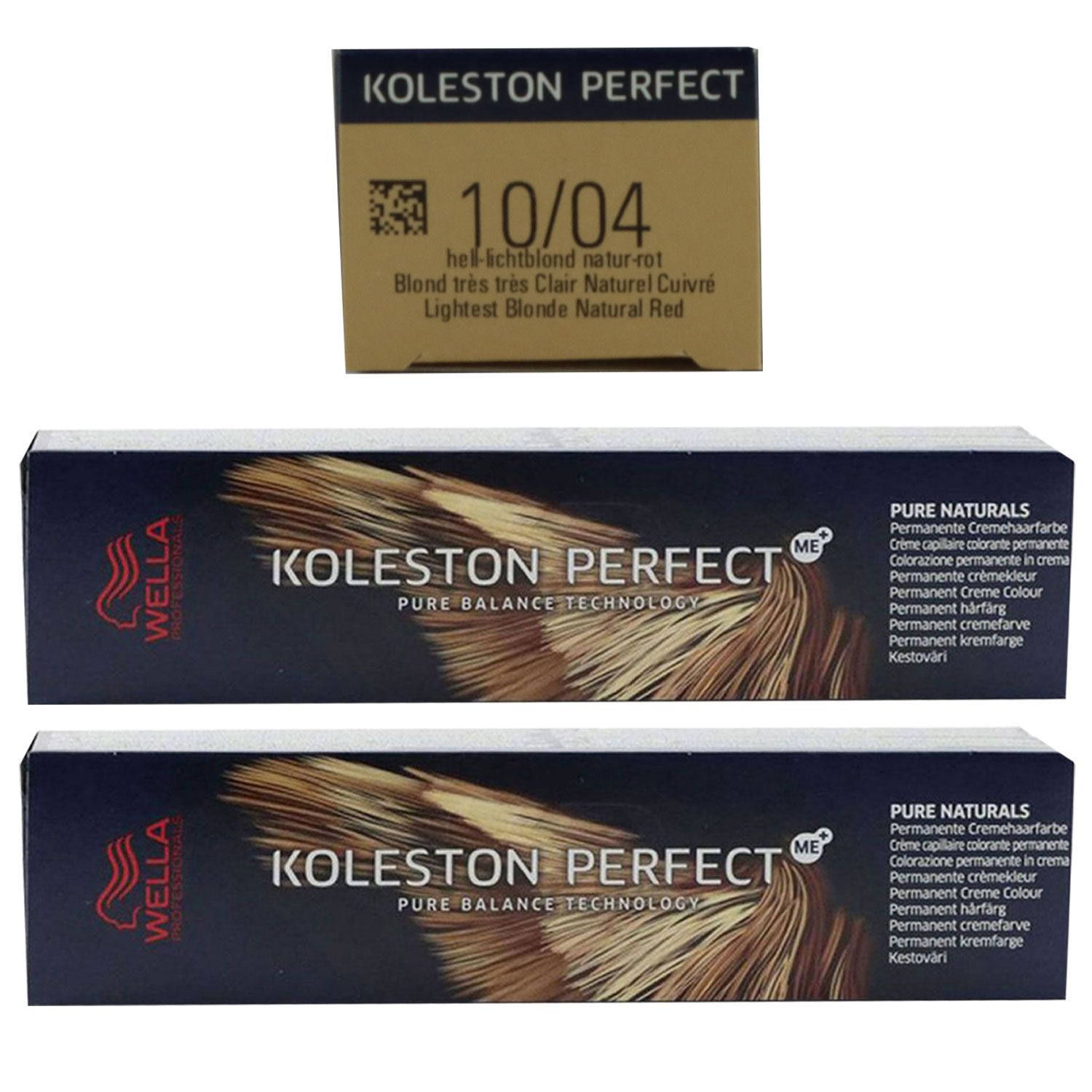 Wella Koleston 2 x 60 ml 10/04 hell lichtblond natur rot Set