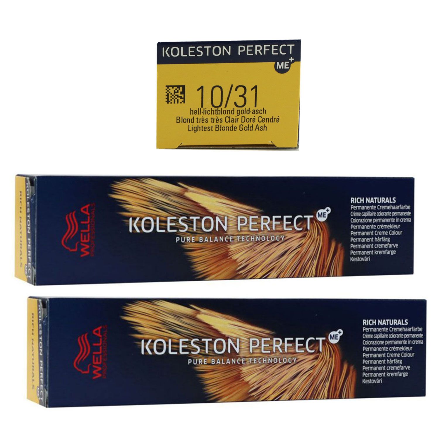 Wella Koleston 2 x 60 ml 10/31 hell lichtblond gold asch Set