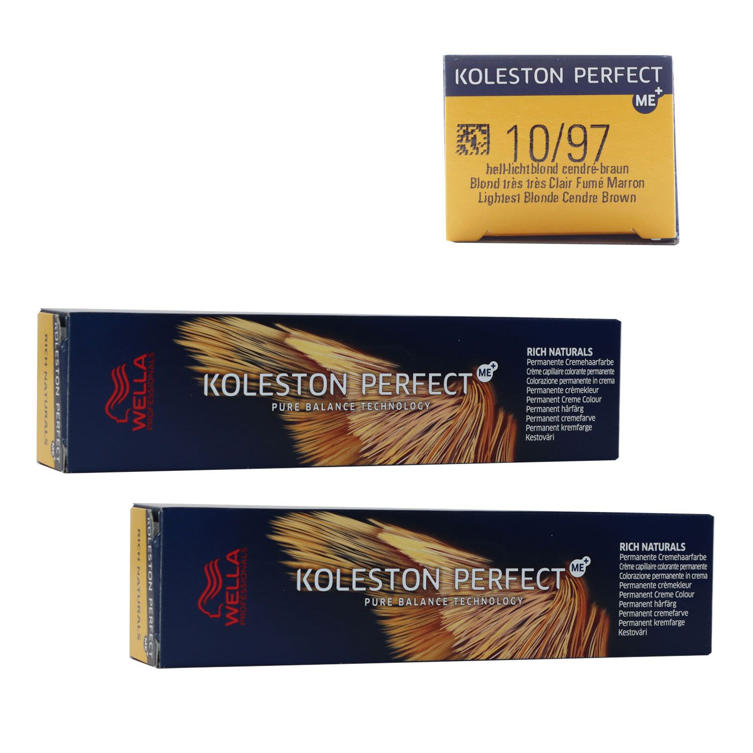 Wella Koleston 2 x 60 ml 10/97 hell lichtblond cendre-braun Set