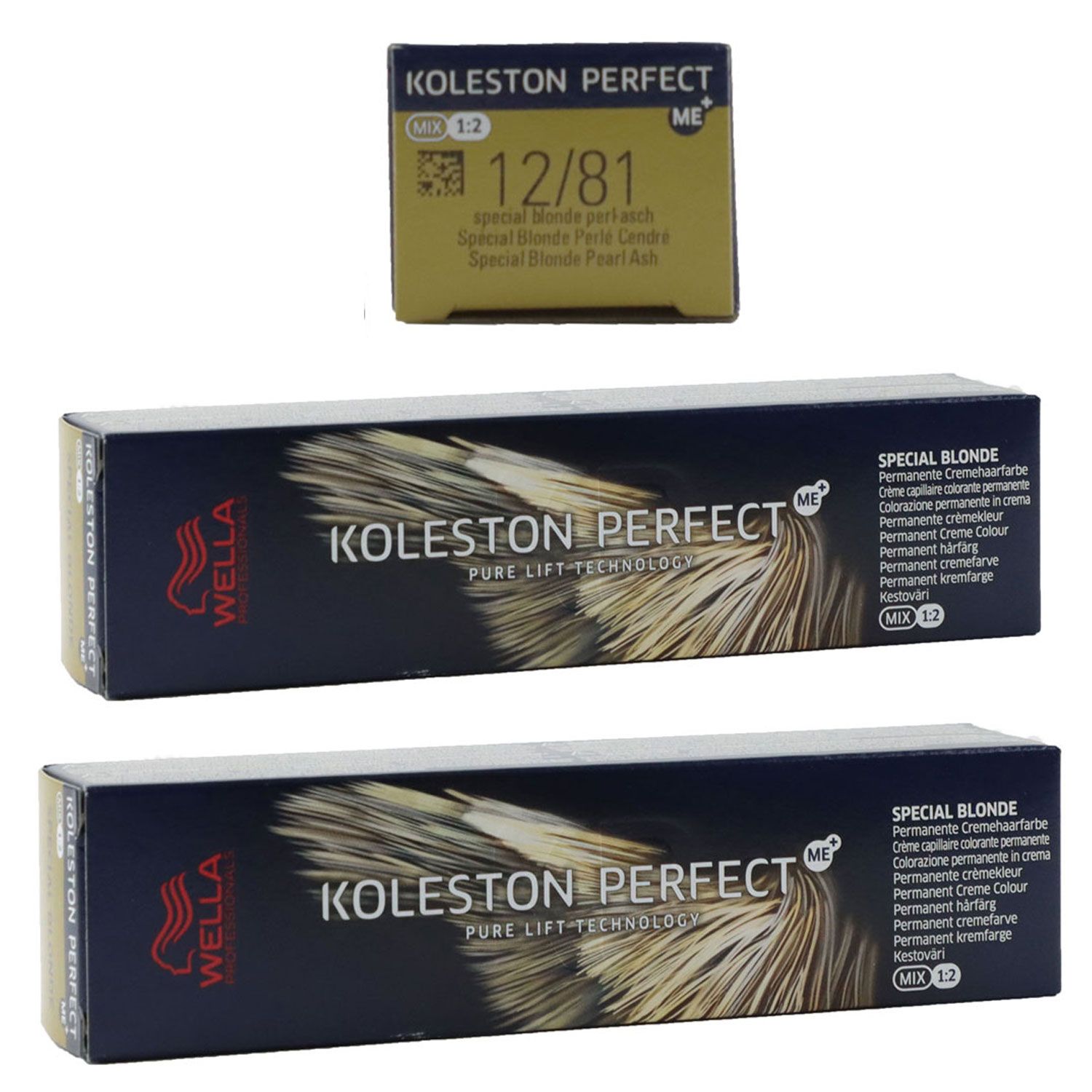 Wella Koleston 2 x 60 ml 12/81 Spezialblond perl asch Set