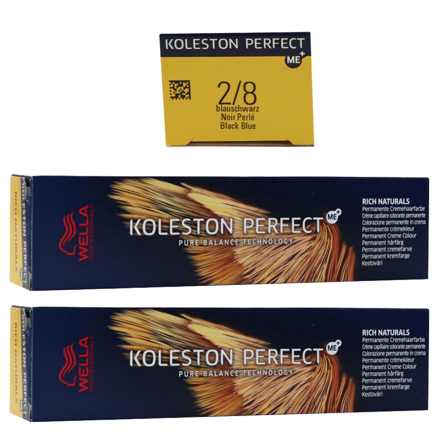 Wella Koleston 2 x 60 ml 2/8 blauschwarz Set