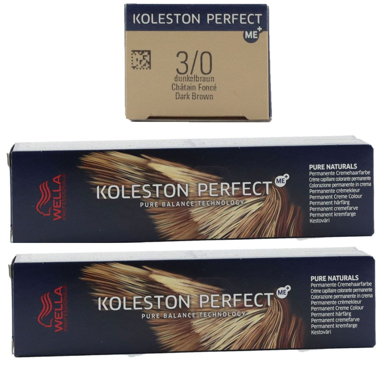Wella Koleston 2 x 60 ml 3/0 dunkelbraun Set